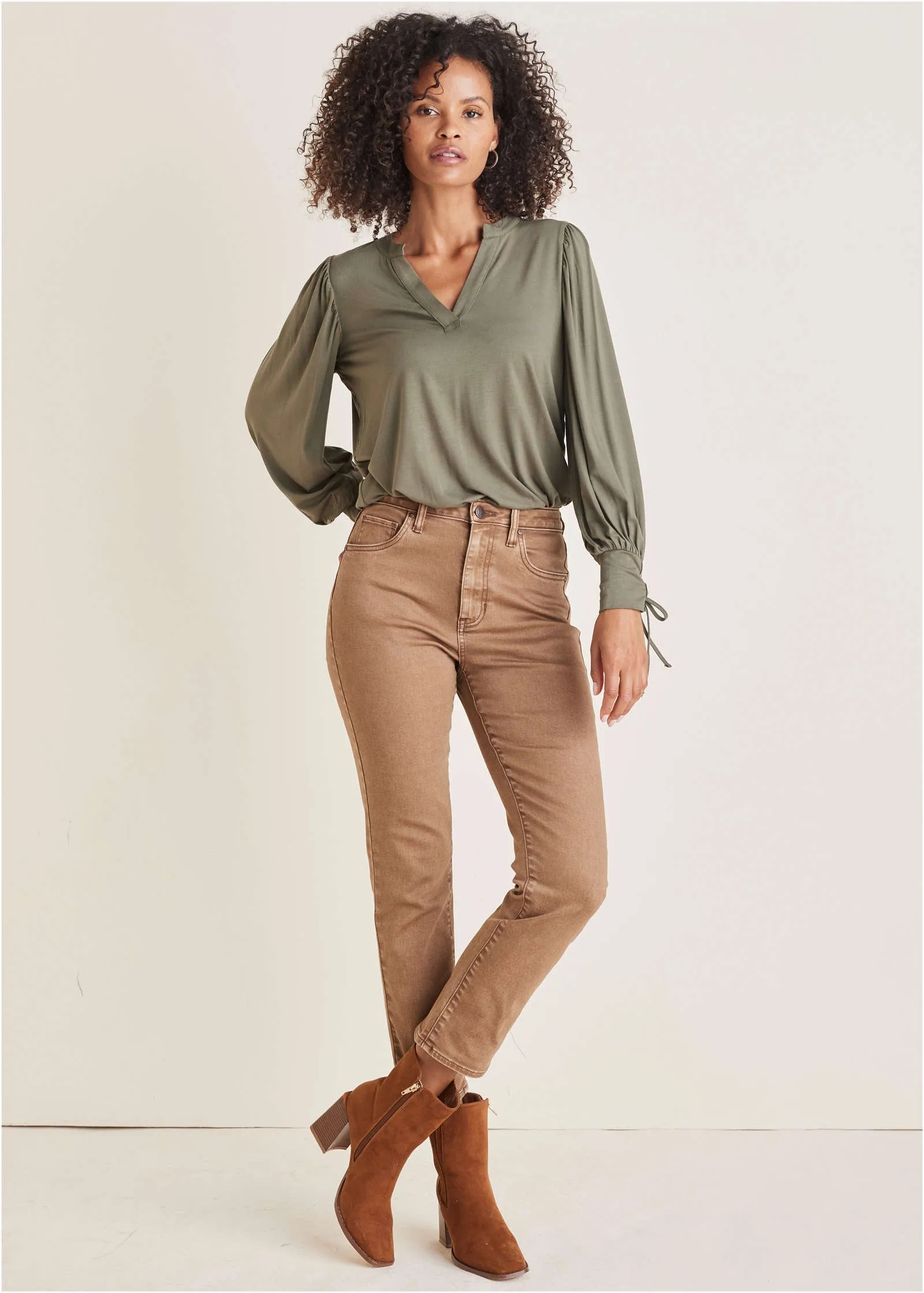 Square Toe Booties - Cognac sold by VENUS product image thumbnail 5