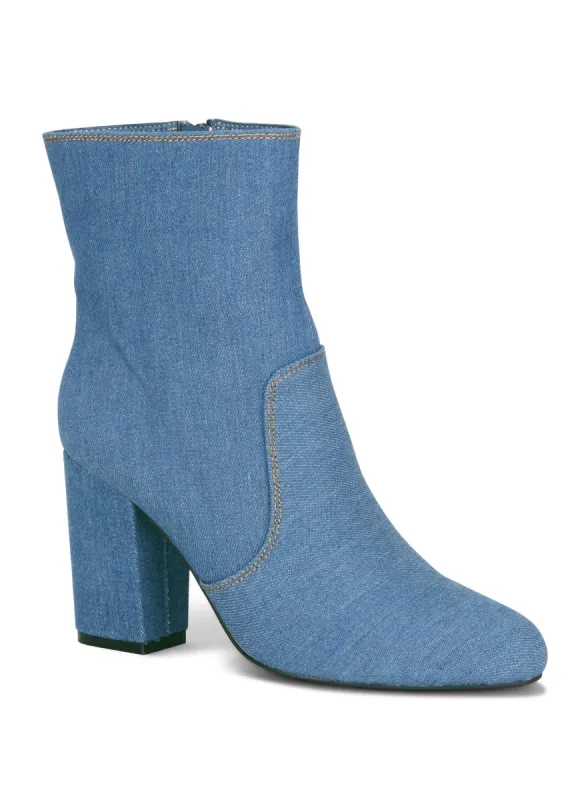 Denim Booties - Denim Blue sold by VENUS