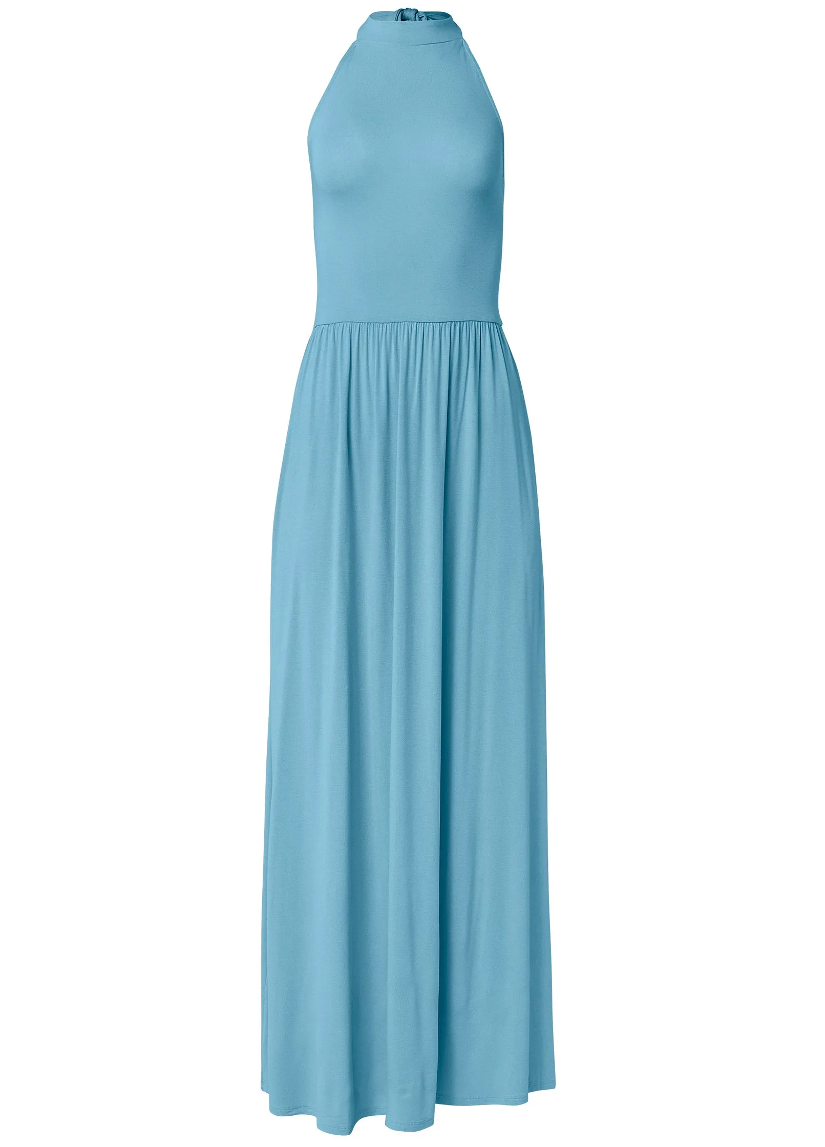 High Neck Maxi Dress - Blue sold by VENUS product image thumbnail 3