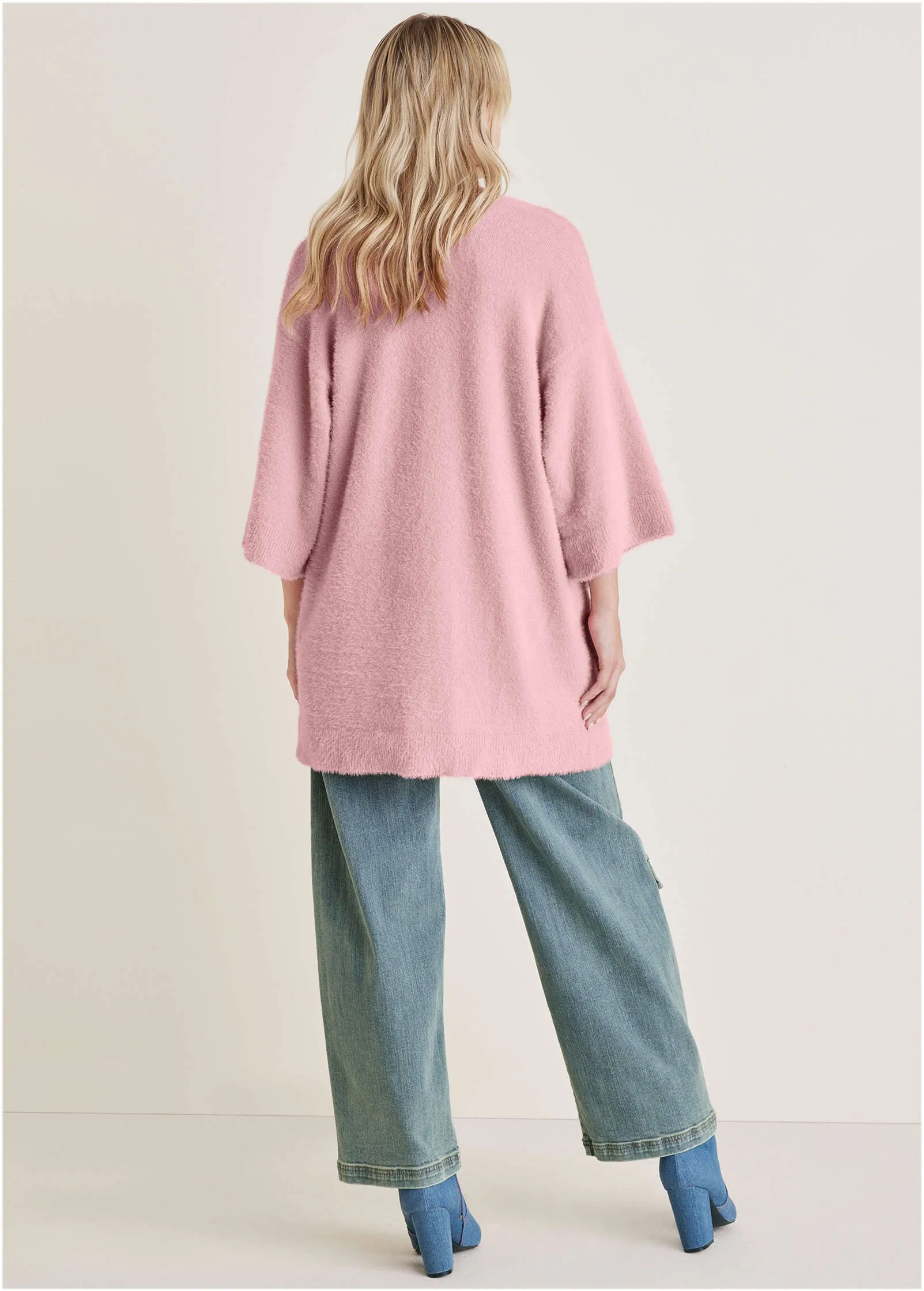 Eyelash Cardigan - Bleached Mauve sold by VENUS product image thumbnail 2