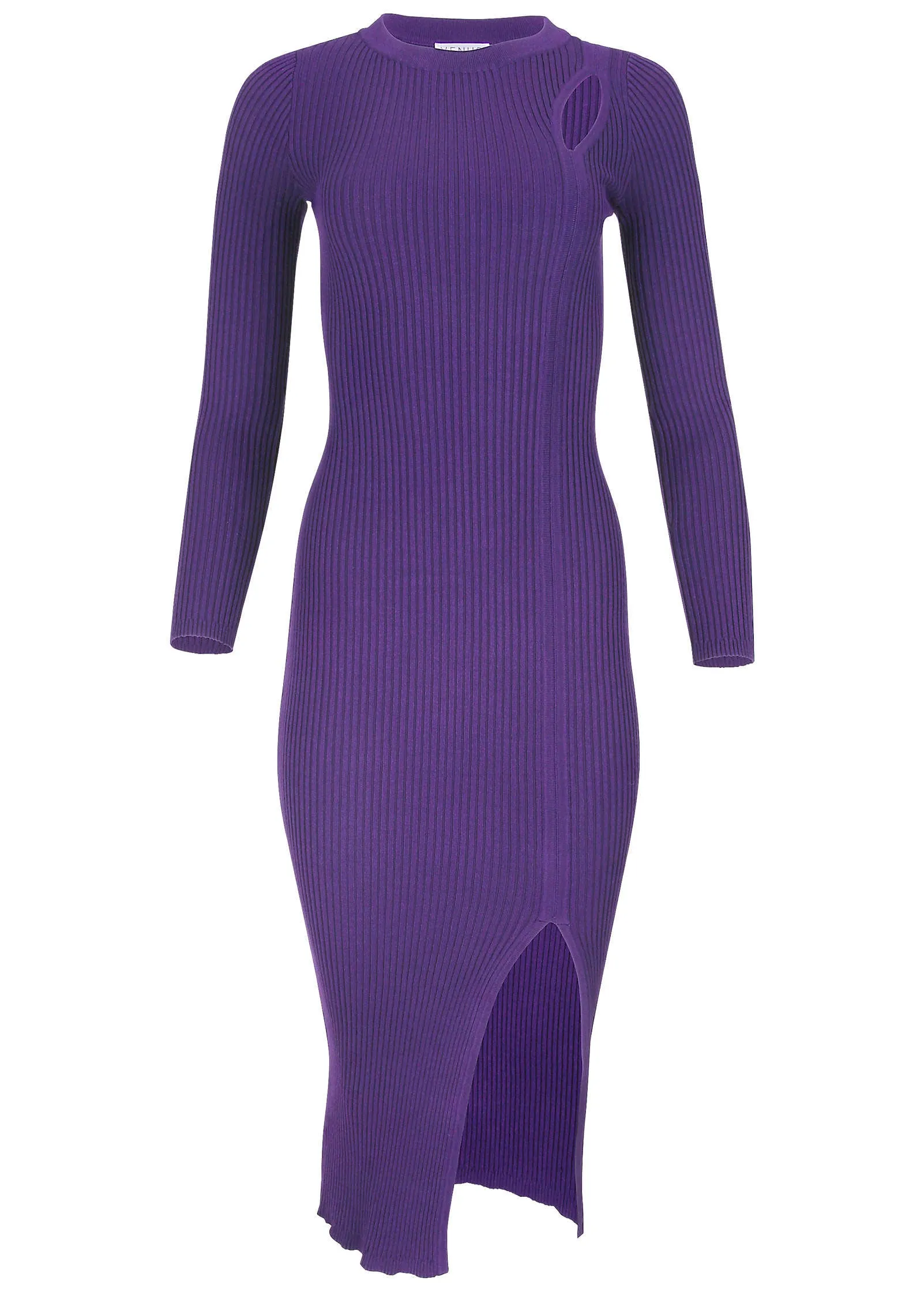 Ribbed Maxi Sweater Dress - Violet Indigo sold by VENUS product image thumbnail 4
