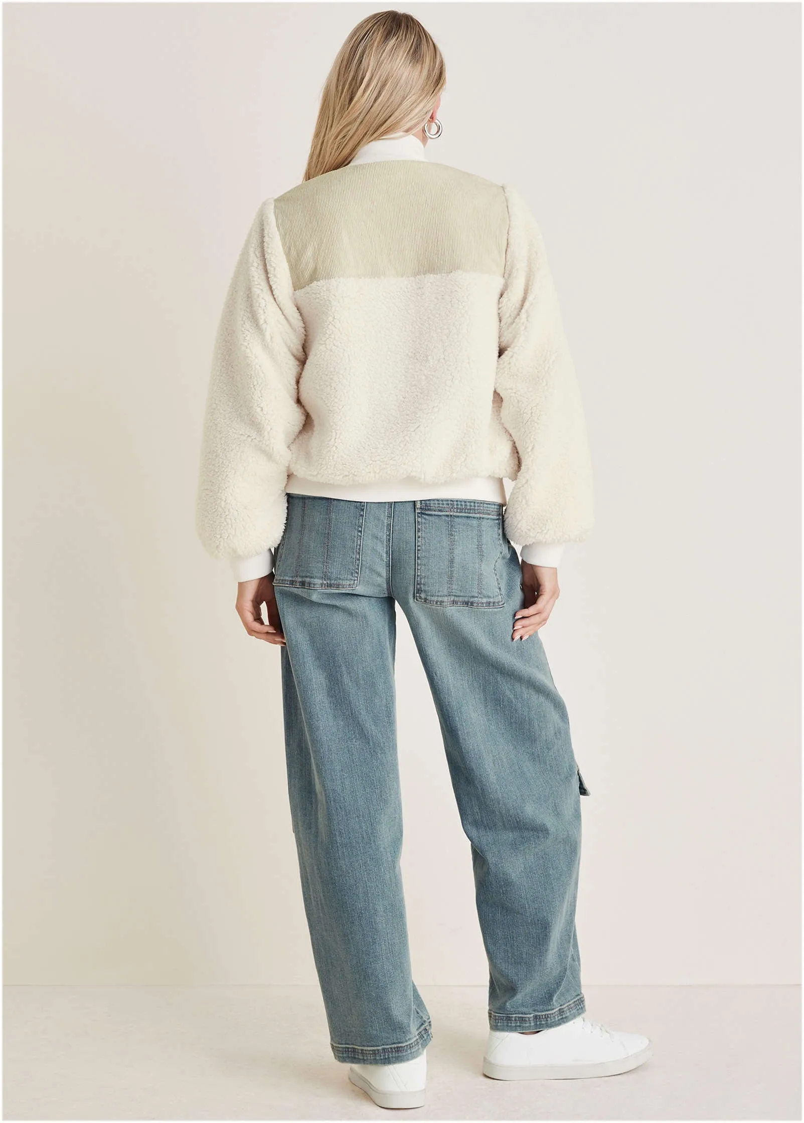 Sherpa Bomber Jacket - Off White sold by VENUS product image thumbnail 2