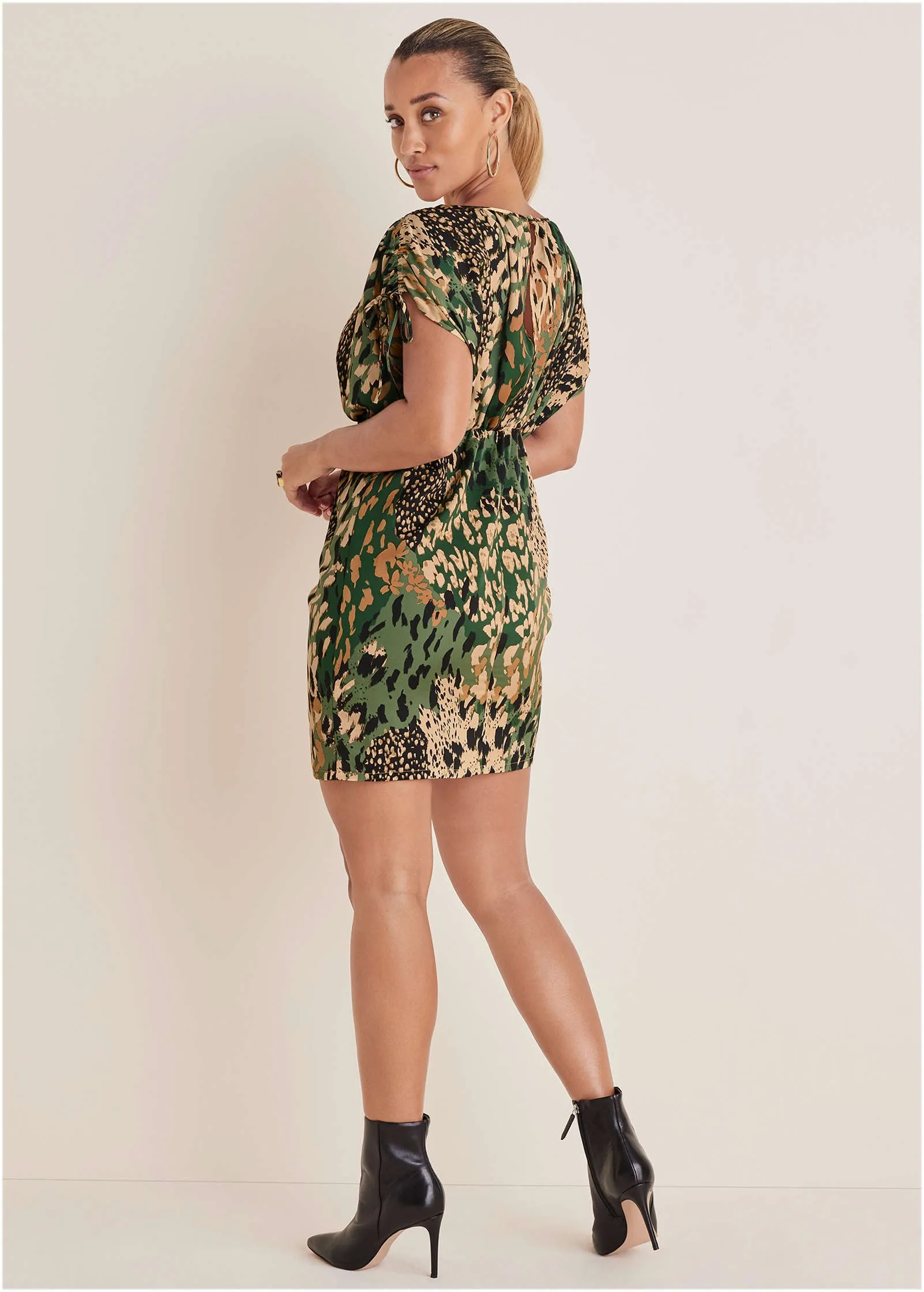 Boatneck Mini Dress - Brushed Animal sold by VENUS product image thumbnail 2