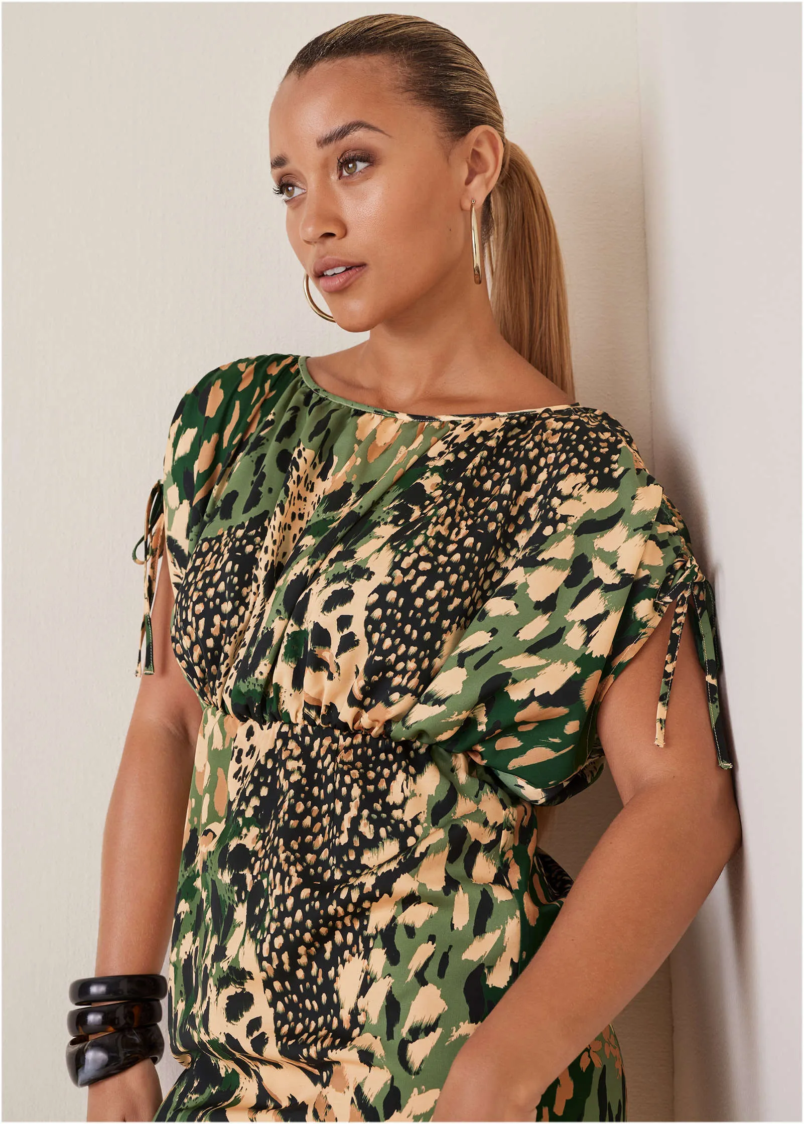 Boatneck Mini Dress - Brushed Animal sold by VENUS product image thumbnail 4