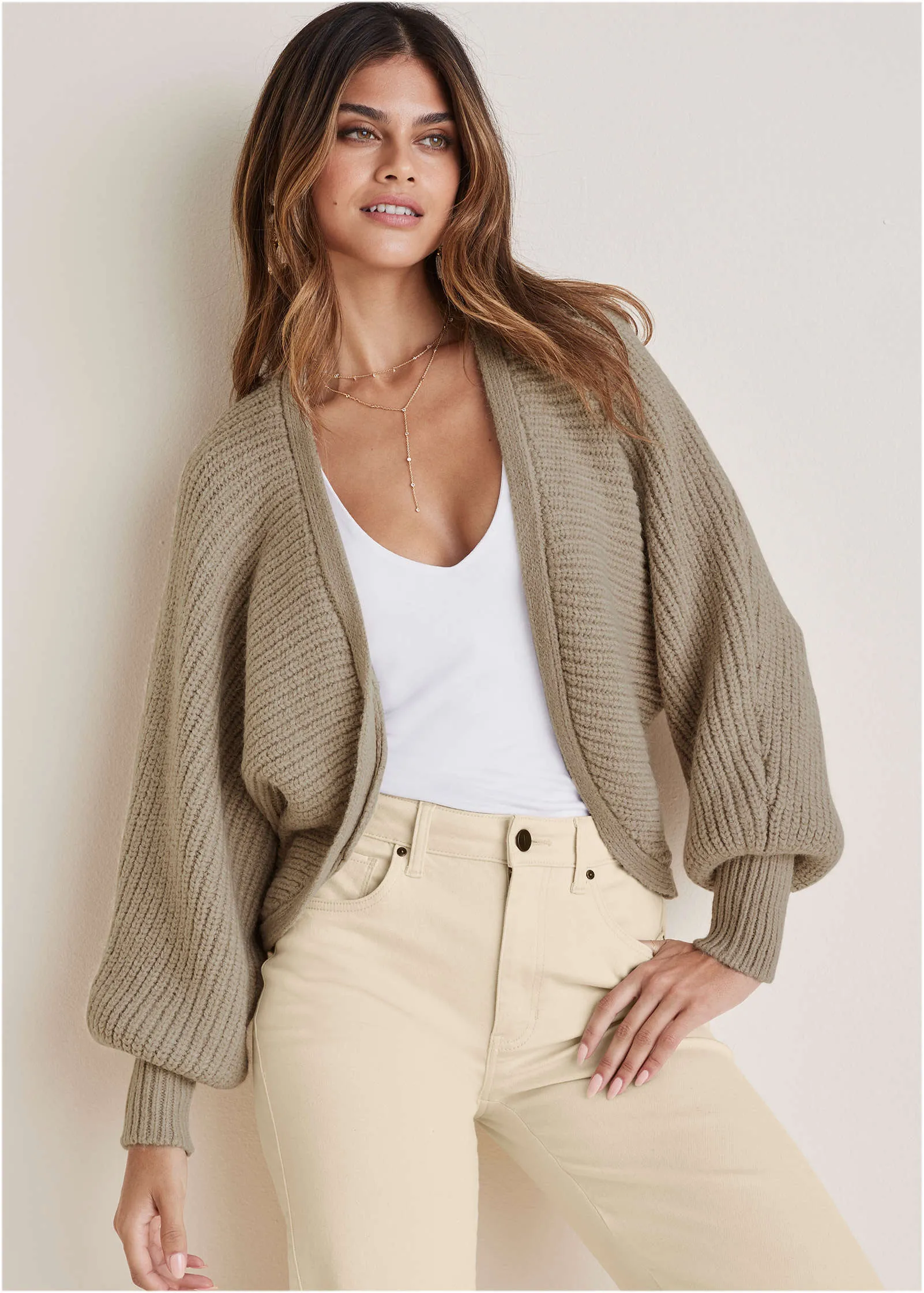 Shrug Cardigan - Oxford Tan sold by VENUS product image thumbnail 4