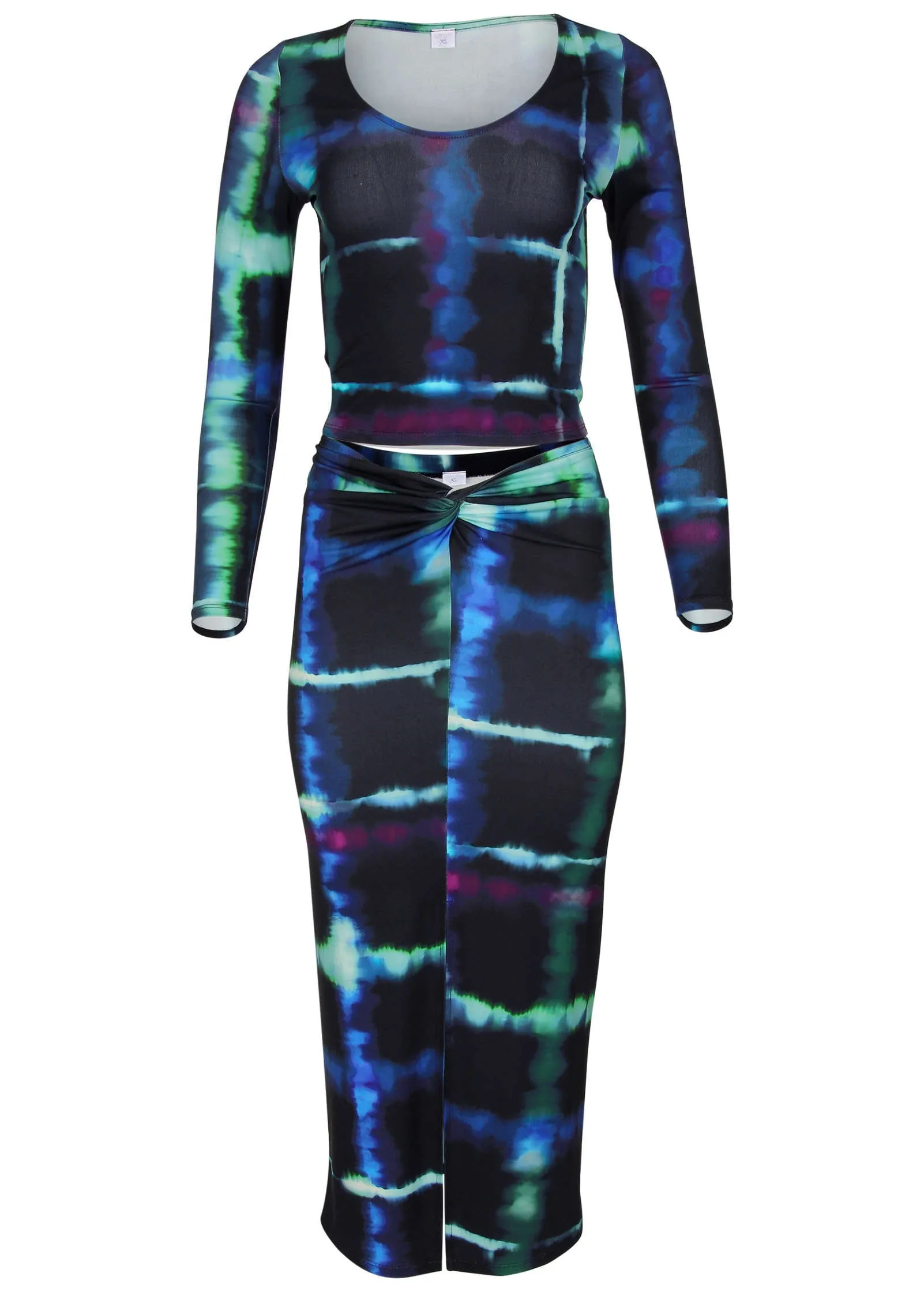 Twist Front Midi Set - Blurred Plaid sold by VENUS product image thumbnail 4