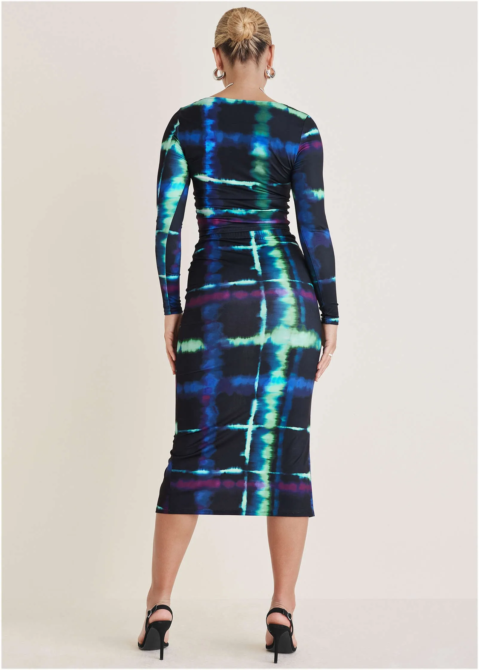 Twist Front Midi Set - Blurred Plaid sold by VENUS product image thumbnail 2