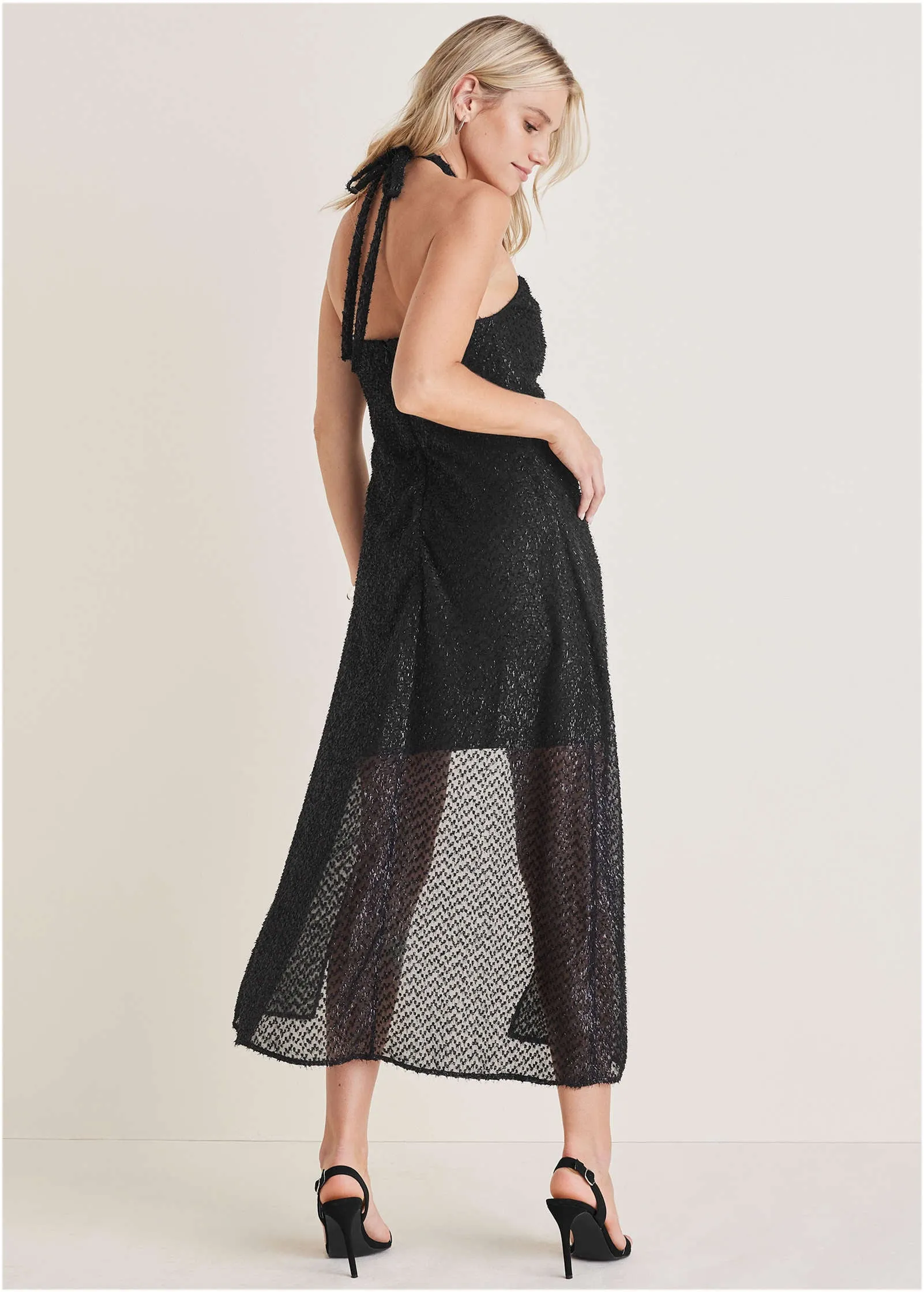 Sheer High-Low Dress - Black sold by VENUS product image thumbnail 2