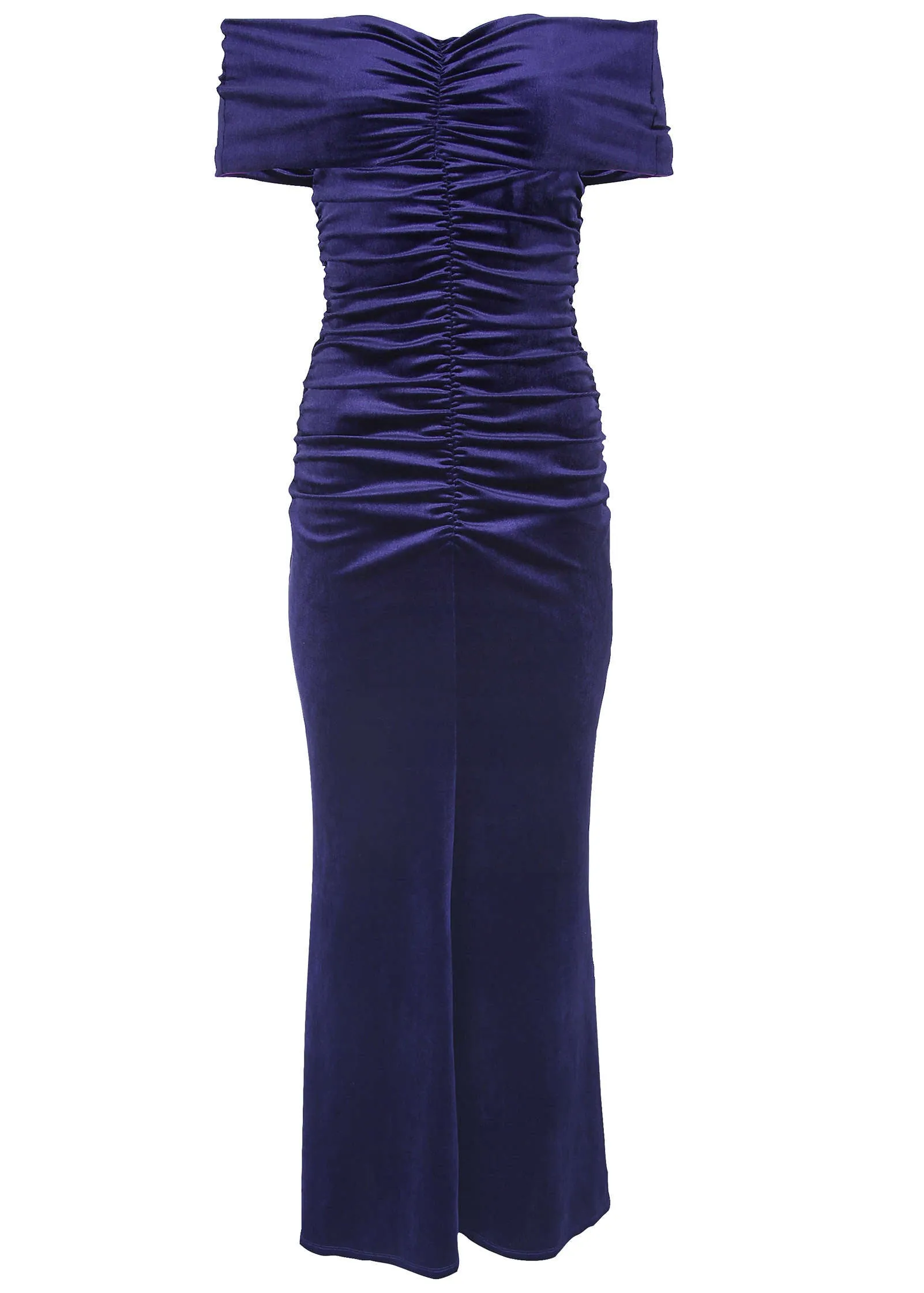 Off-Shoulder Velvet Maxi - Deep Blue sold by VENUS product image thumbnail 4