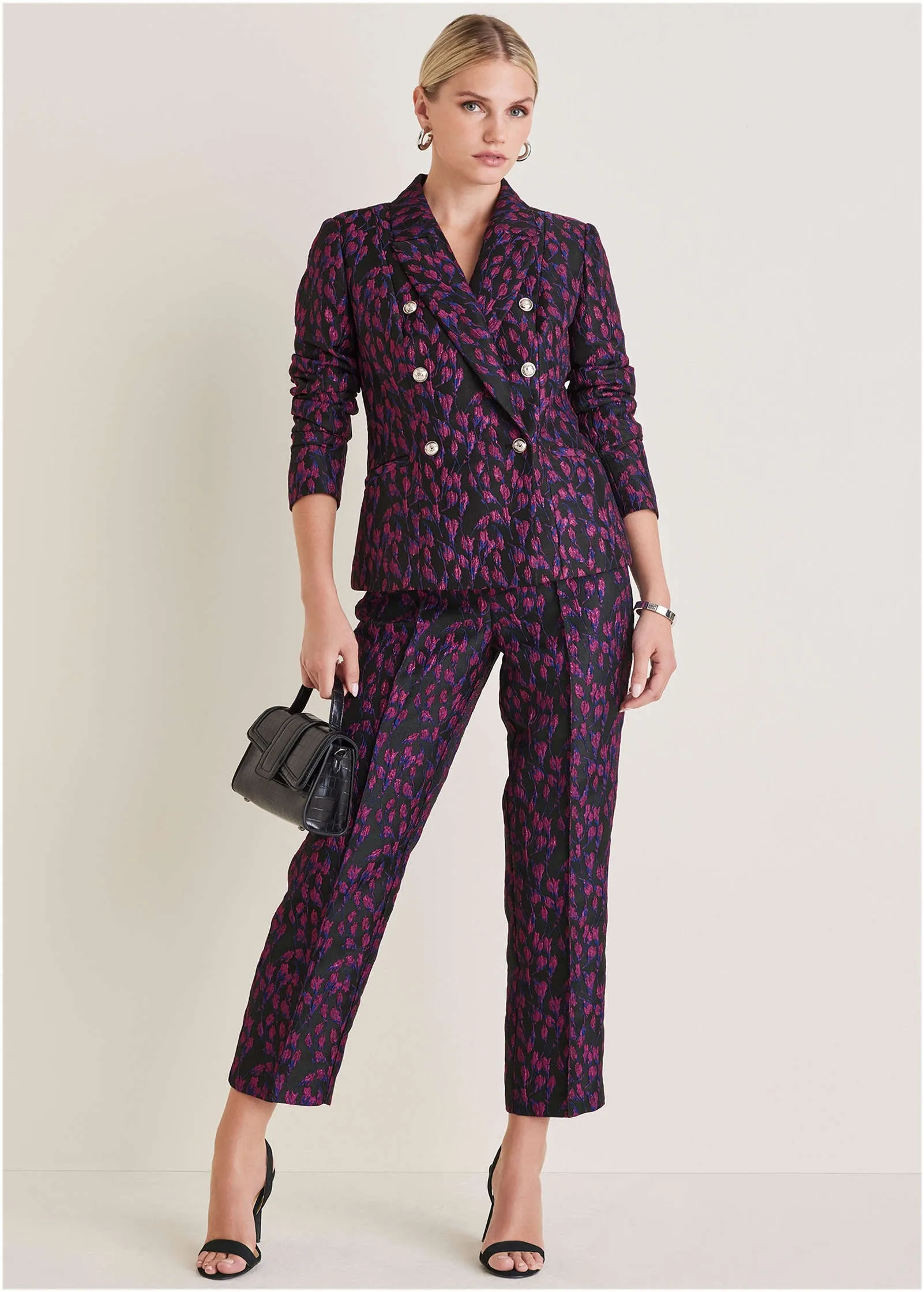 Jacquard Blazer - Blue Multi sold by VENUS product image thumbnail 3