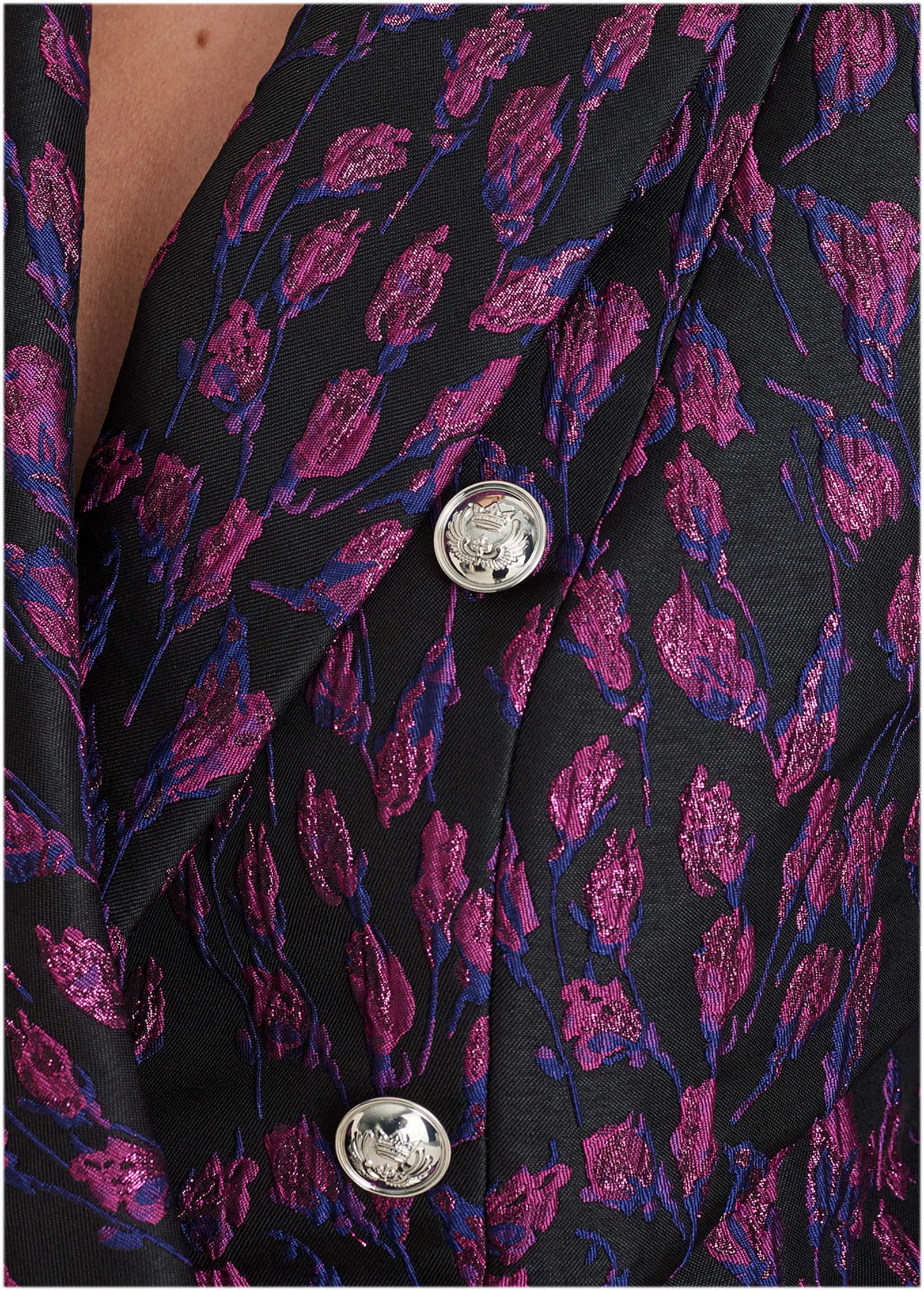 Jacquard Blazer - Blue Multi sold by VENUS product image thumbnail 4