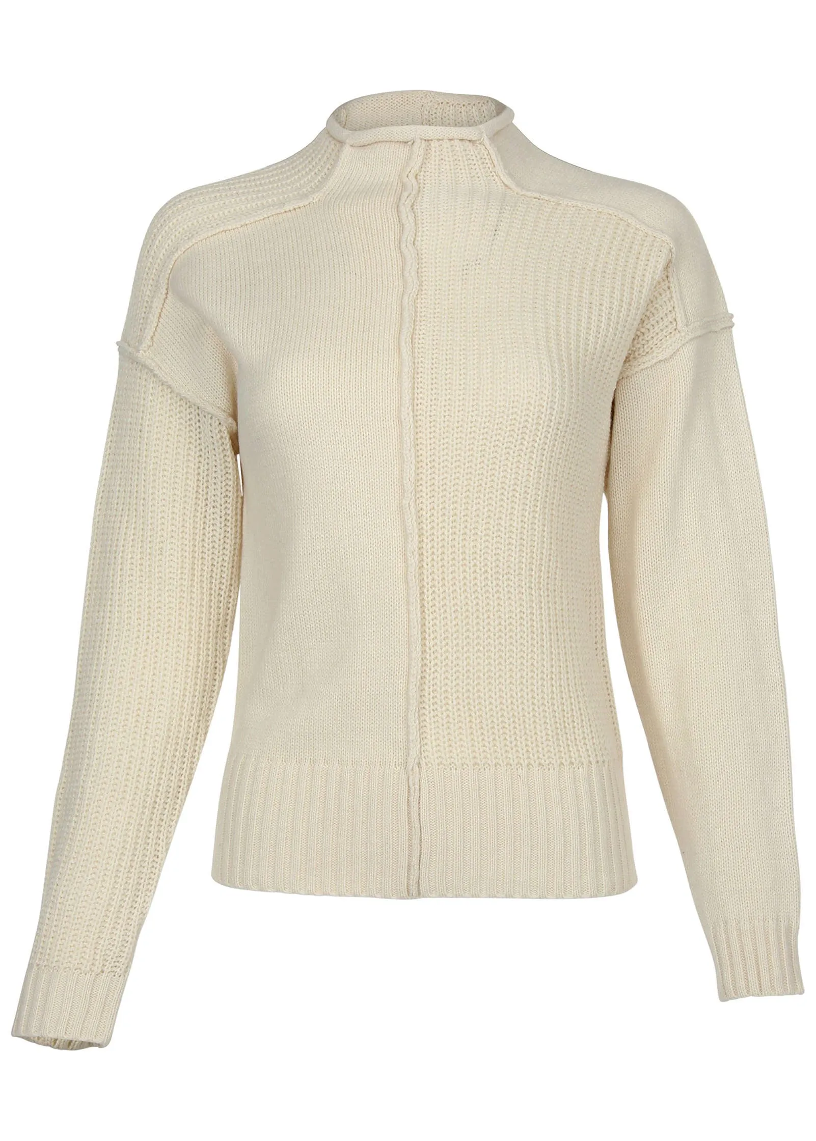 Mock Neck Knit Sweater - Off White sold by VENUS product image thumbnail 4