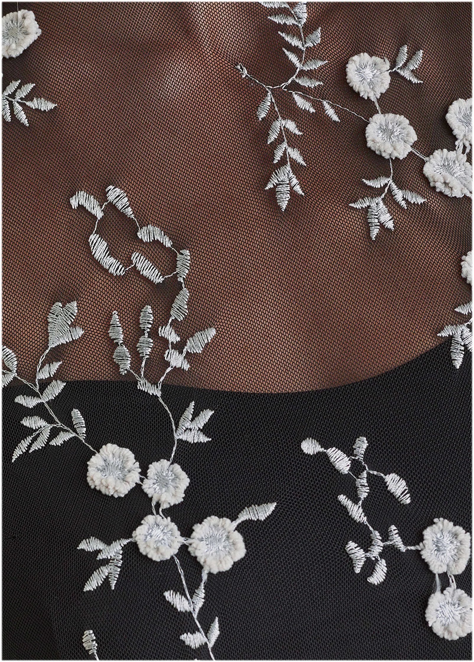 Embroidered Floral Maxi - Black sold by VENUS product image thumbnail 2