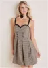 Plaid Mini Dress - Cream Multi sold by VENUS
