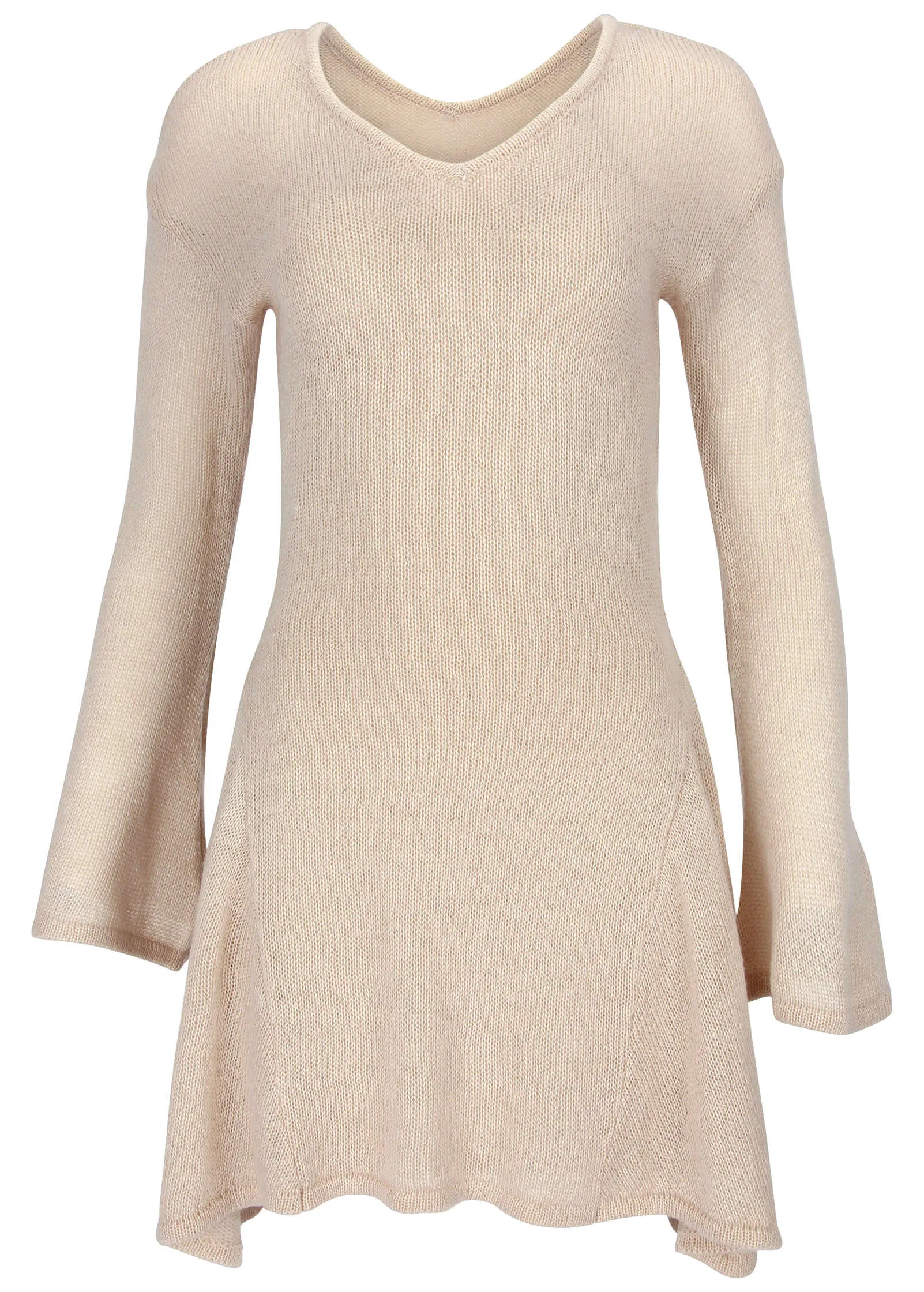 Boho Sweater Mini Dress - Oatmeal sold by VENUS product image thumbnail 3