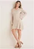 Boho Sweater Mini Dress - Oatmeal sold by VENUS