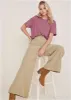 Corduroy Wide Leg Pants - Oxford Tan sold by VENUS