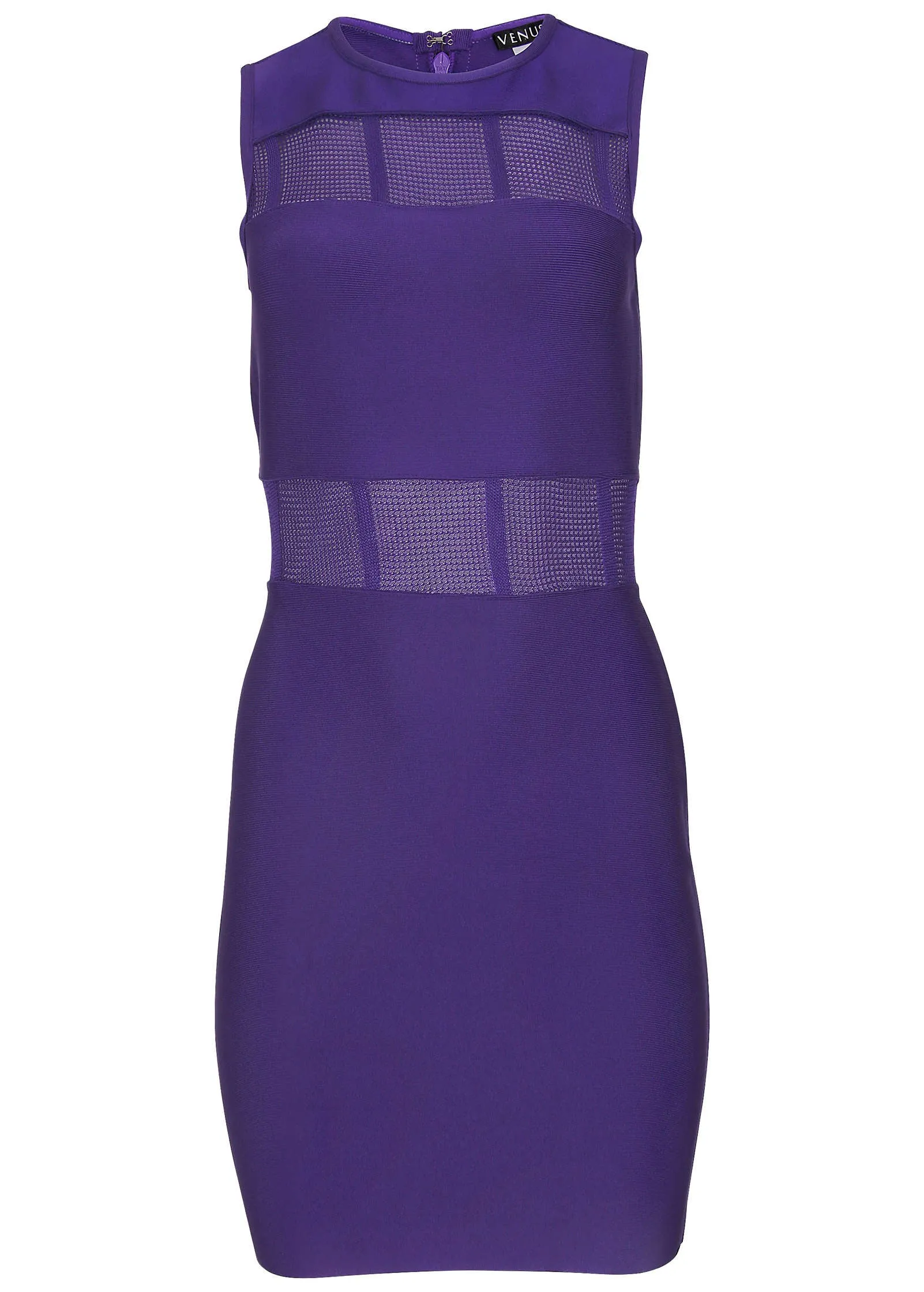 Mesh Detail Bodycon Mini Dress - Violet Indigo sold by VENUS product image thumbnail 5