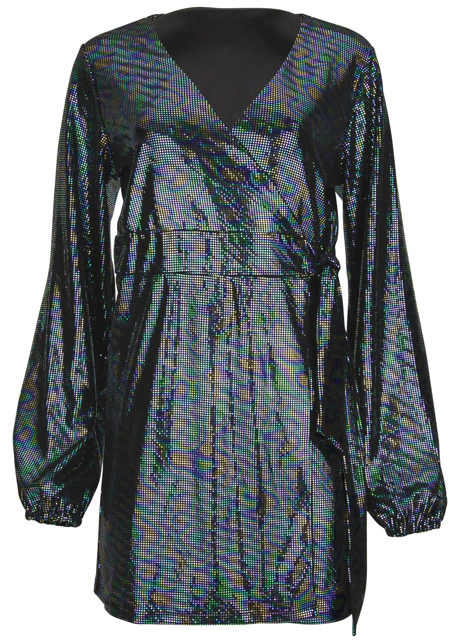 Belted Metallic Mini Dress - Colorful Sequins sold by VENUS product image thumbnail 3