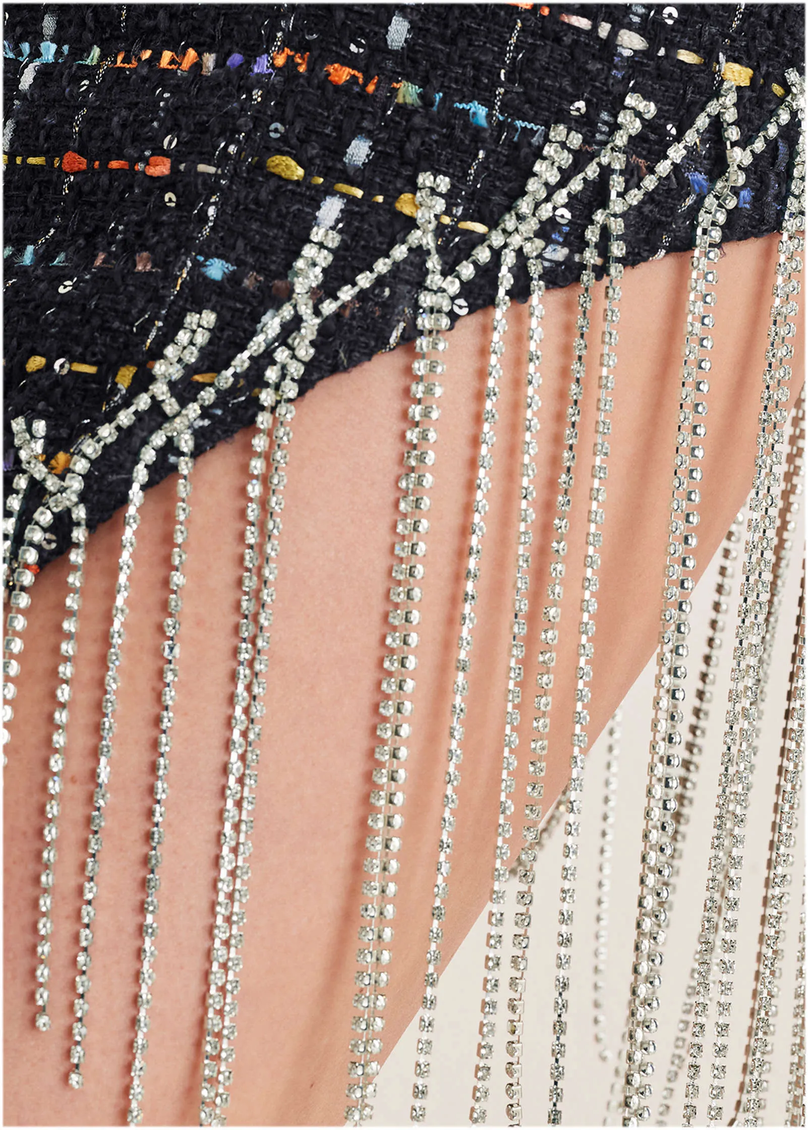 Rhinestone Tweed Mini Dress - Black Multi sold by VENUS product image thumbnail 5