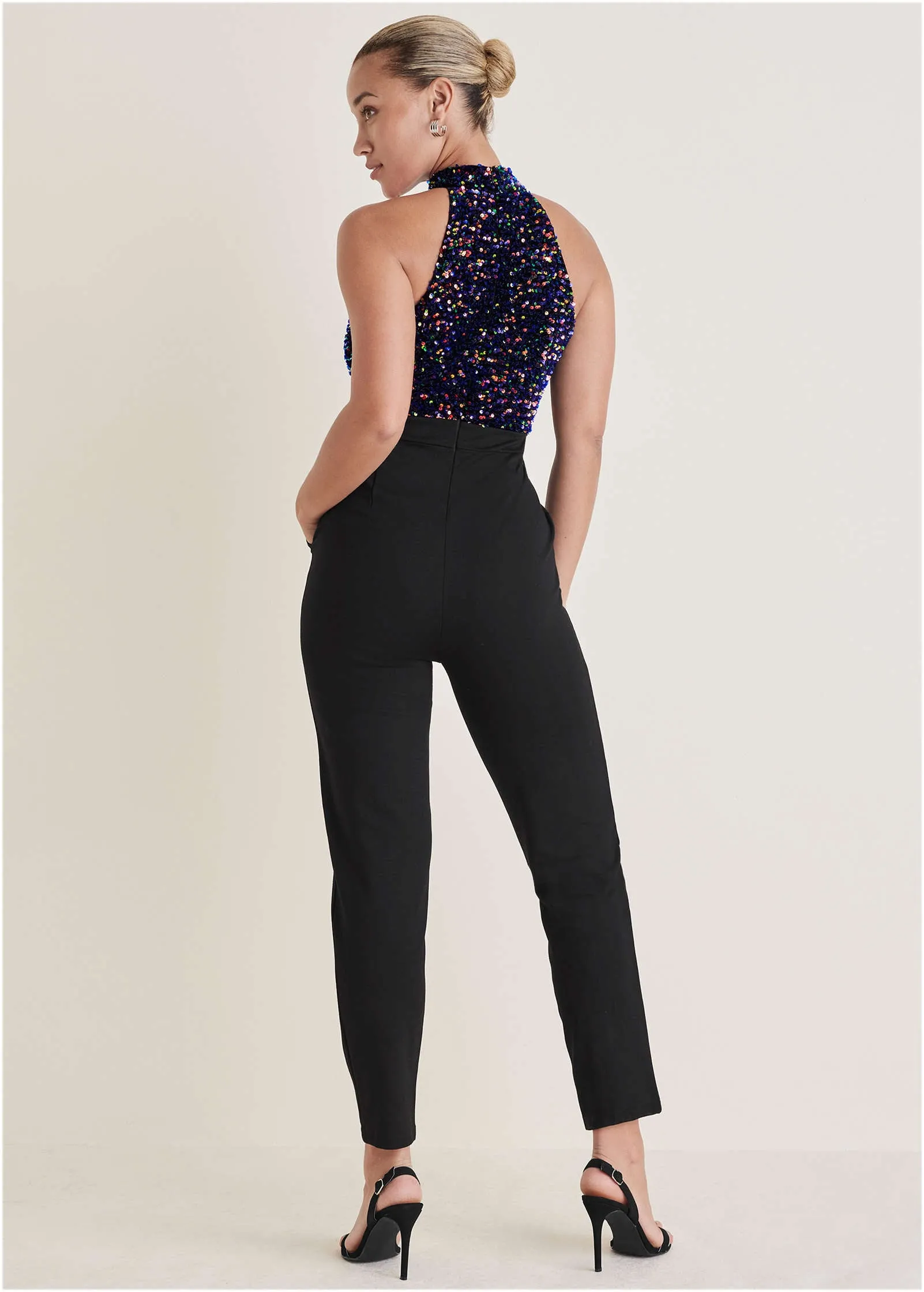 High Neck Sequin Jumpsuit - Fantasy Sequins sold by VENUS product image thumbnail 2