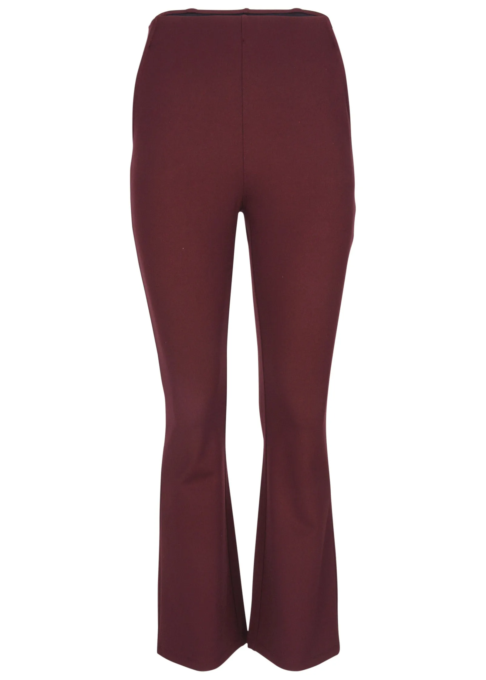 Smoothing Ponte Kick Flare Pants - Wine sold by VENUS product image thumbnail 5