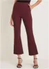 Smoothing Ponte Kick Flare Pants - Wine sold by VENUS