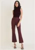 Smoothing Ponte Kick Flare Pants - Wine sold by VENUS