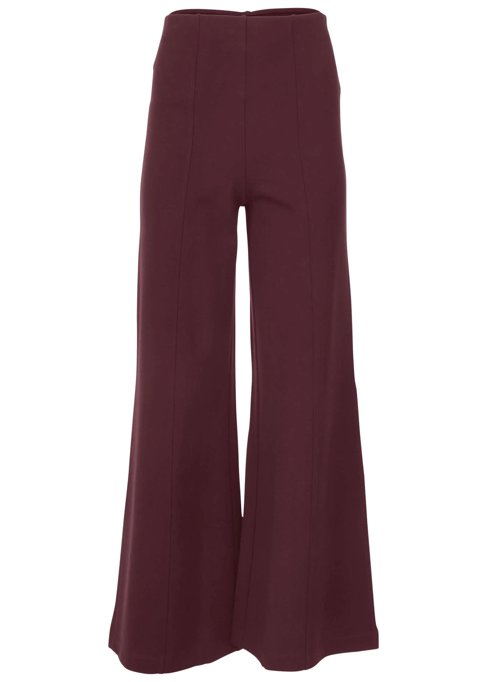 Smoothing Ponte Wide-Leg Pants - Wine sold by VENUS product image thumbnail 5