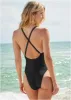 Tulum High Leg One-Piece - Black Beauty sold by VENUS