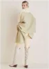 Faux-Fur Trim Wrap - Cream sold by VENUS