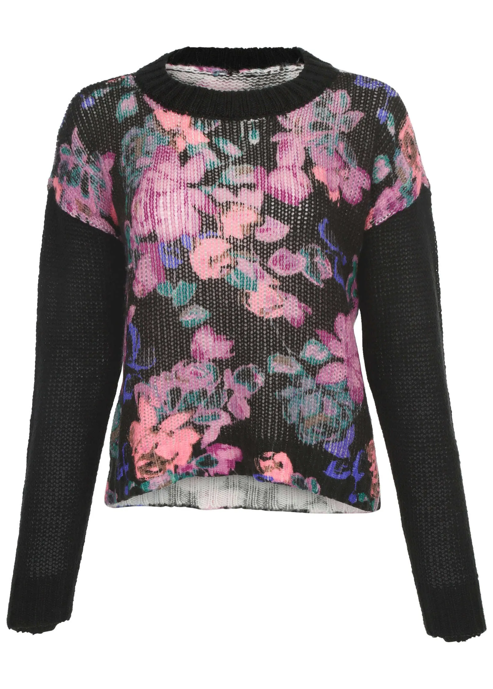 Crewneck Printed Sweater - Electric Bouquet sold by VENUS product image thumbnail 4
