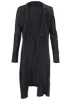Button Detail Duster  - Black sold by VENUS