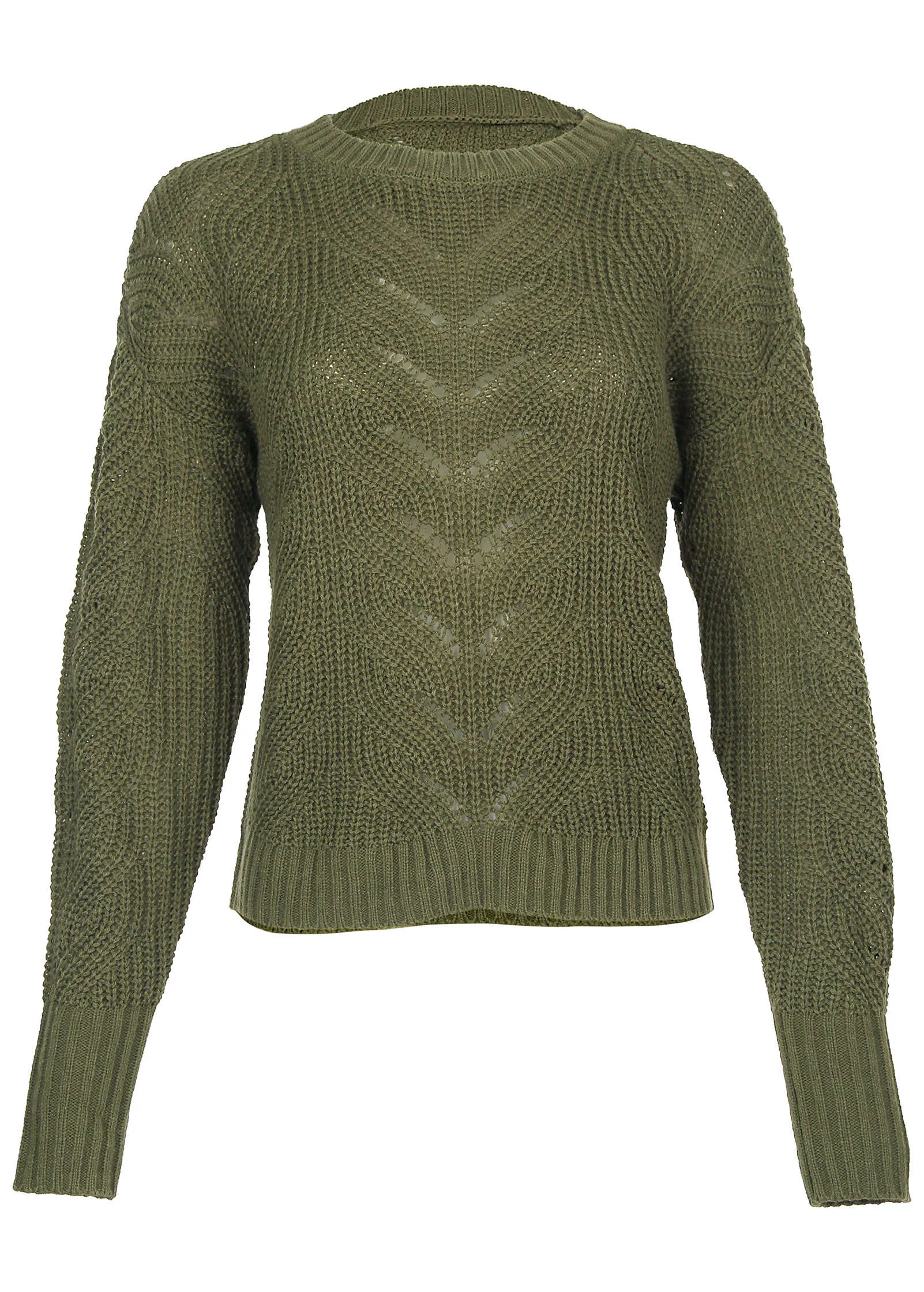 Textured Crewneck Sweater - Loden Green sold by VENUS product image thumbnail 5
