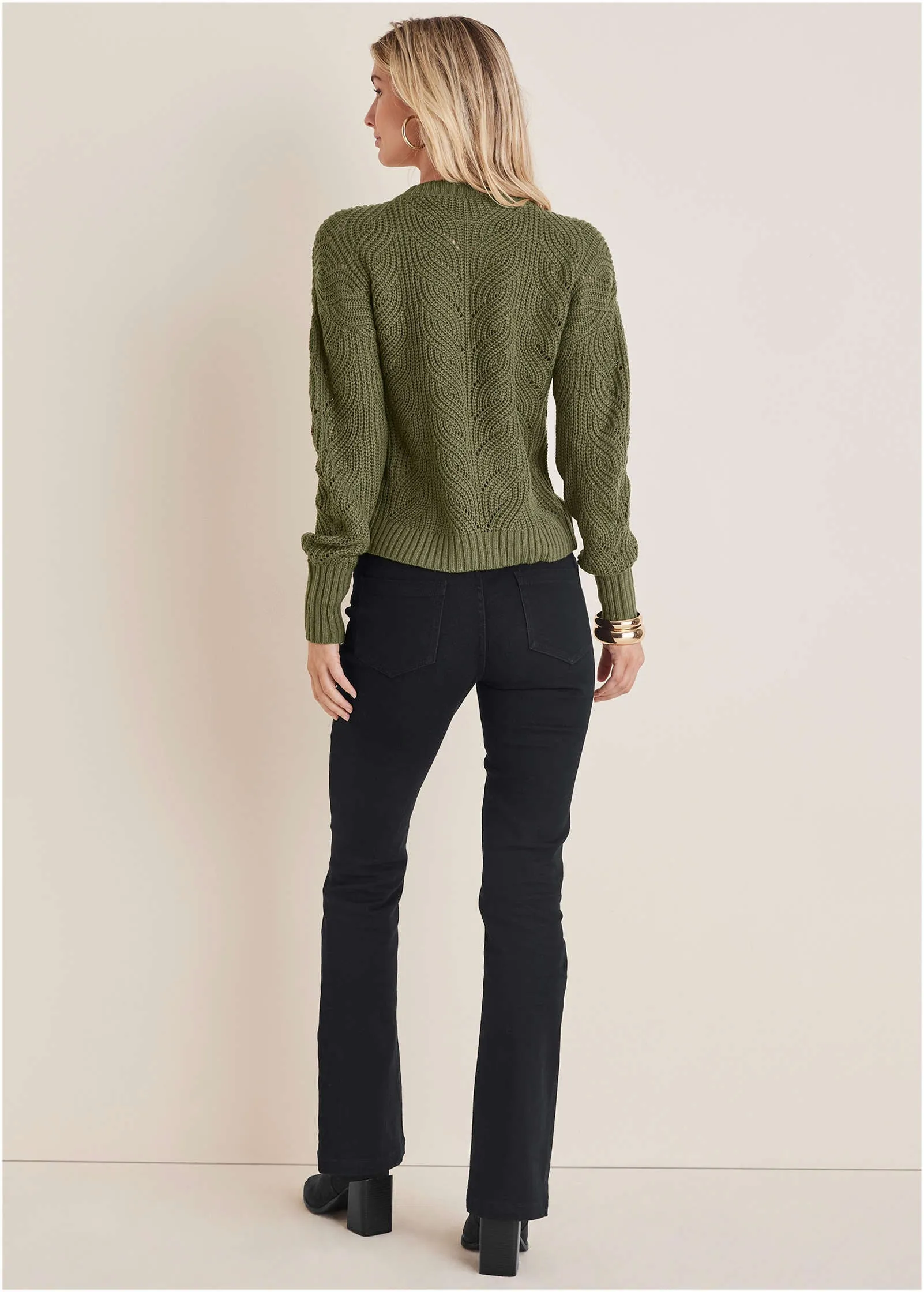 Textured Crewneck Sweater - Loden Green sold by VENUS product image thumbnail 2
