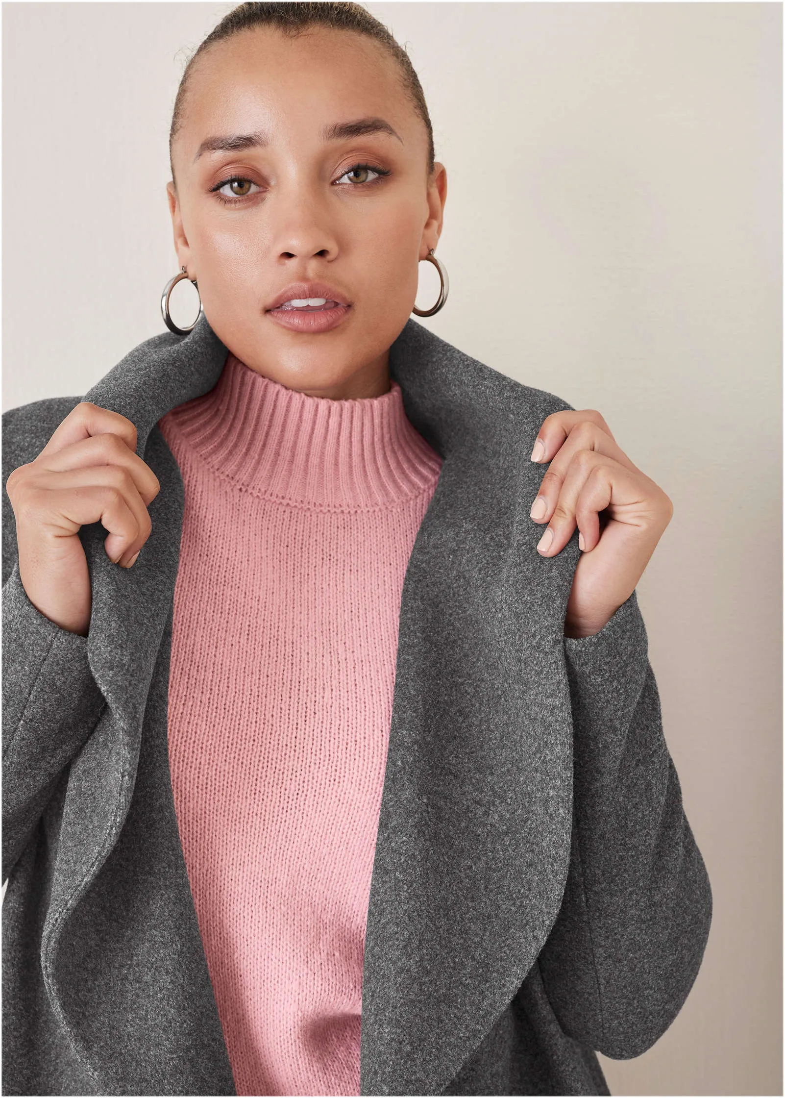 Robe Wrap Coat - Dark Heather Grey sold by VENUS product image thumbnail 4