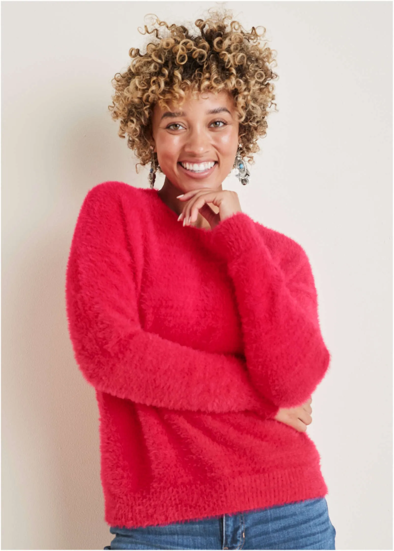 Eyelash Sweater - Barberry sold by VENUS product image thumbnail 4