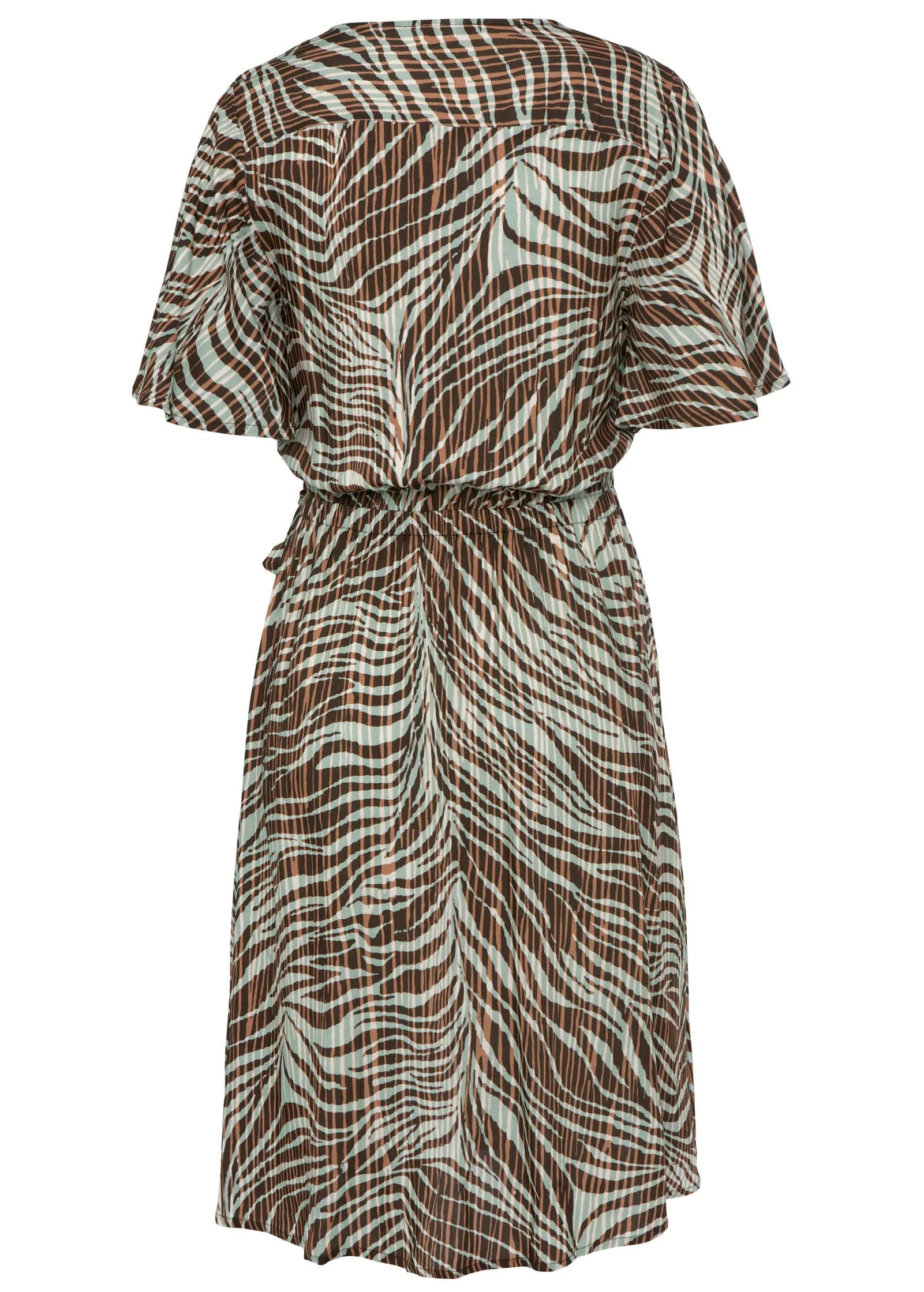 Flutter Sleeve Dress - Brown Multi sold by VENUS product image thumbnail 3