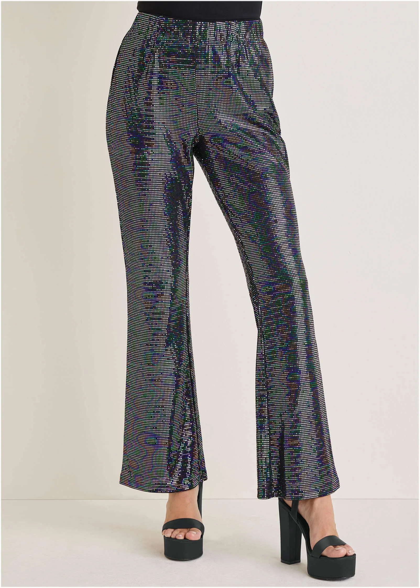 Sequin Wide Leg Pants - Colorful Sequins sold by VENUS product image thumbnail 2