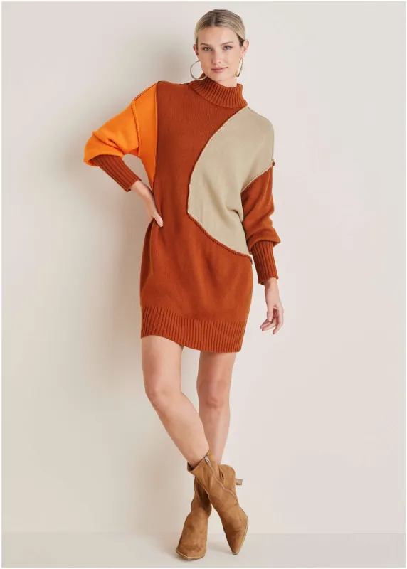 Reversible Mini Sweater Dress - Summer Fig sold by VENUS