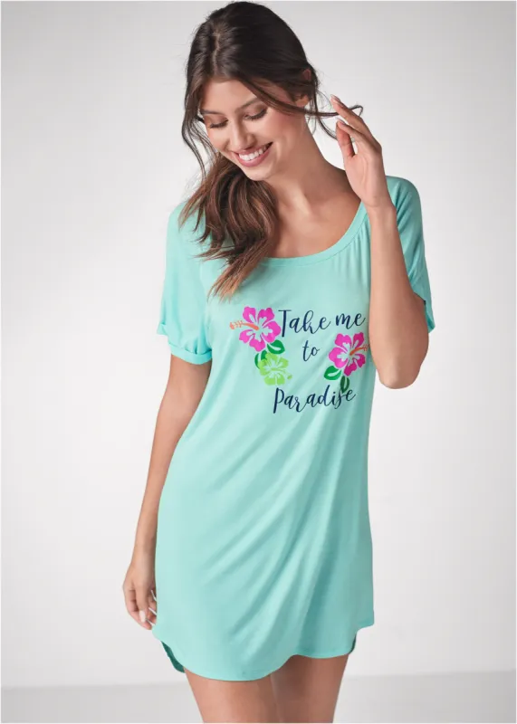 Graphic Sleepshirt - Island Paradise sold by VENUS