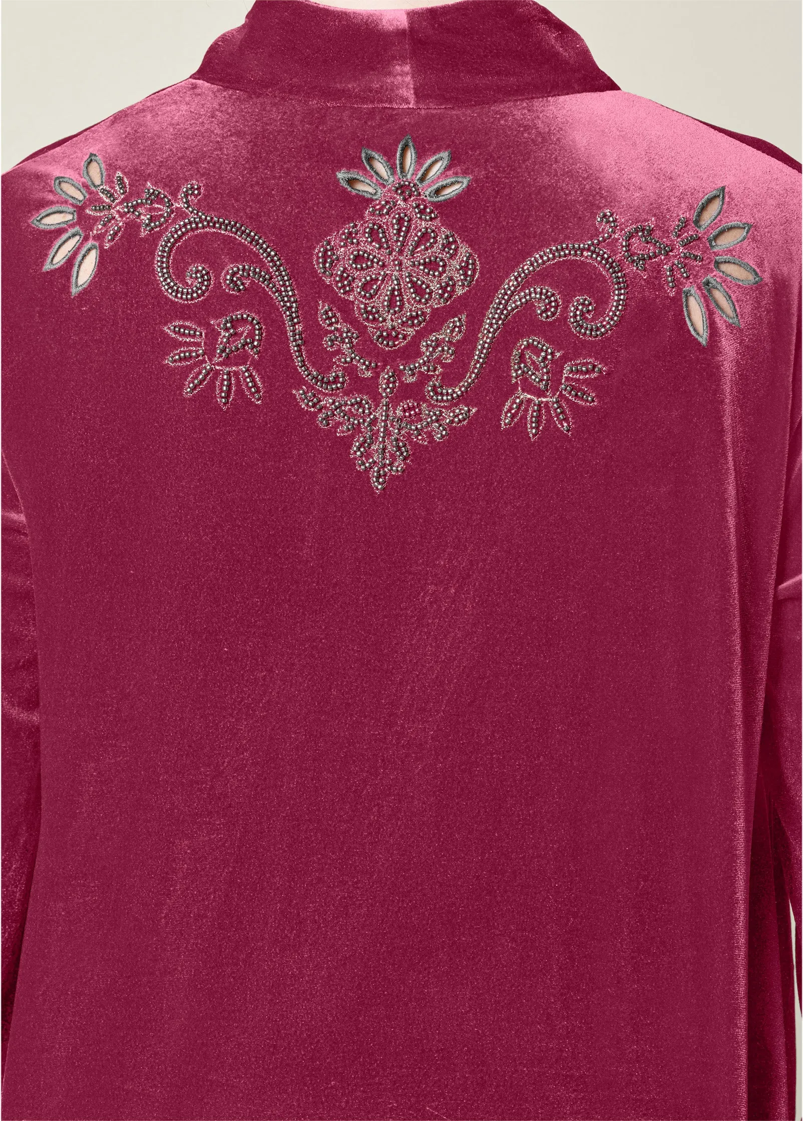 Embellished Velvet Jacket - Berry sold by VENUS product image thumbnail 4