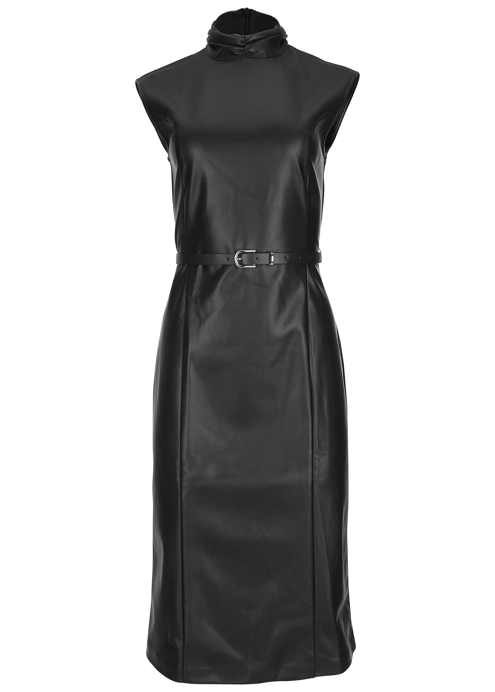 Faux Leather Dress - Black sold by VENUS product image thumbnail 5