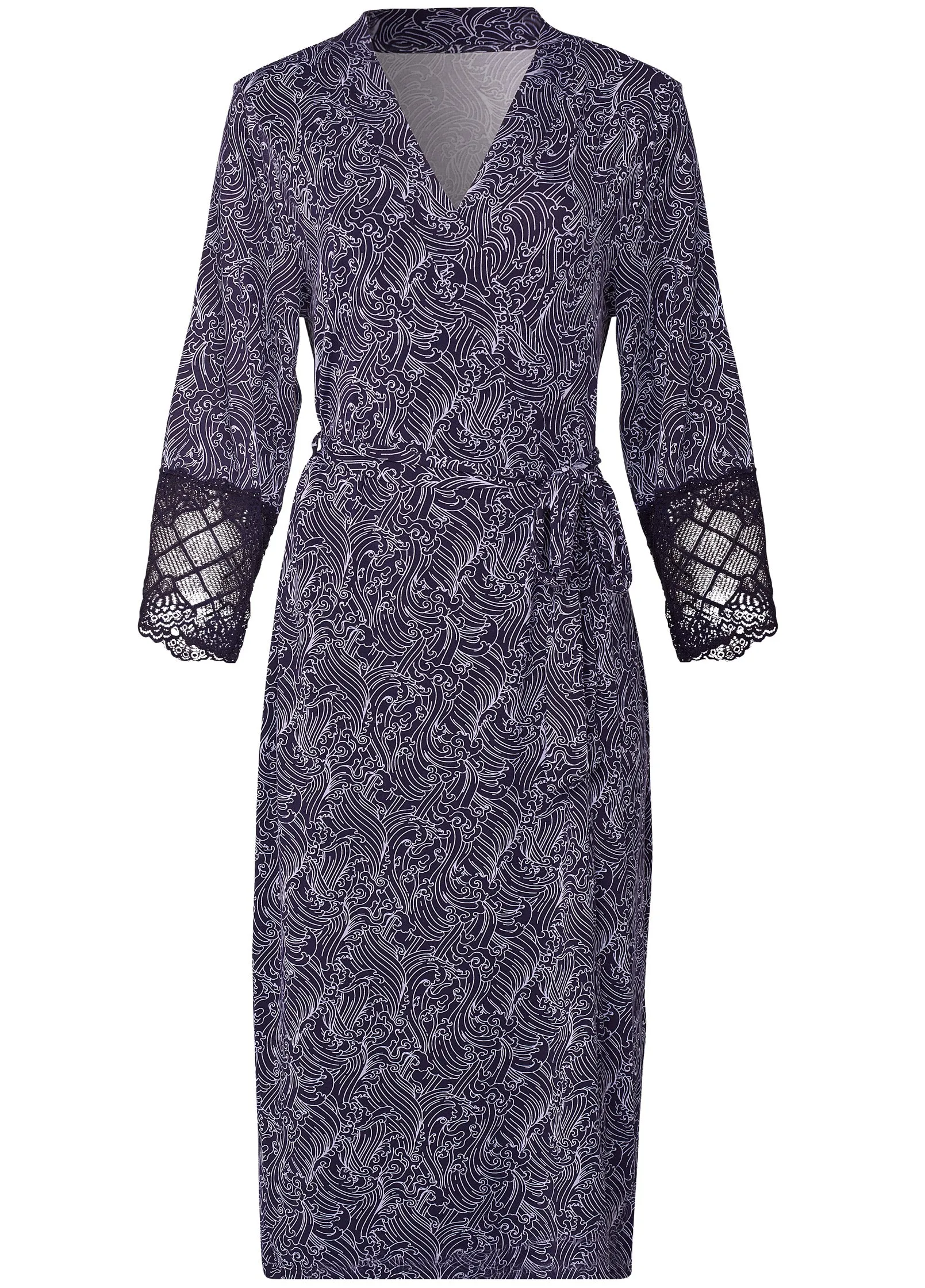 Long Sleep Robe - Navy Multi sold by VENUS product image thumbnail 5