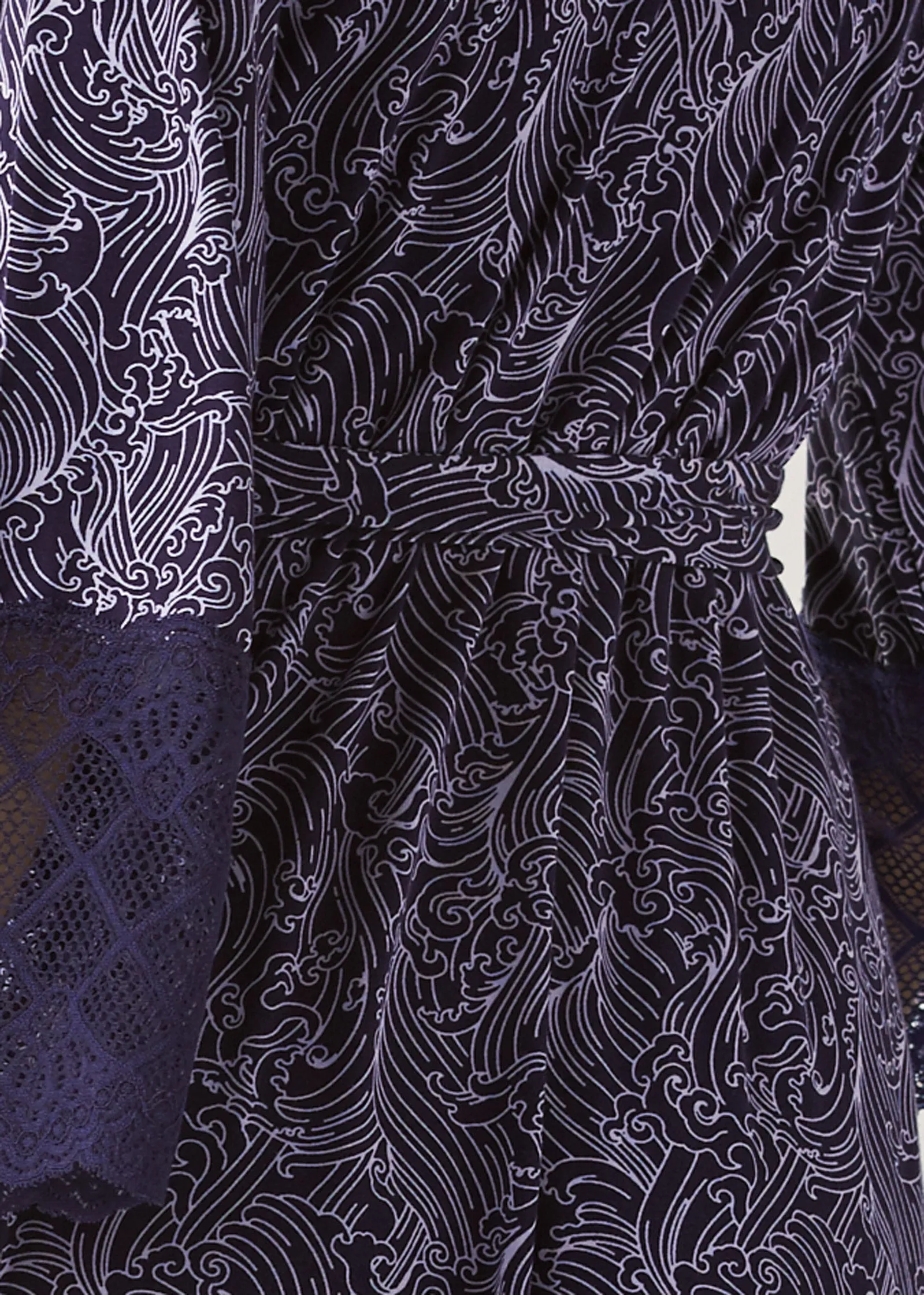 Long Sleep Robe - Navy Multi sold by VENUS product image thumbnail 4
