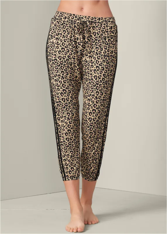 Stripe Pajama Joggers - Brown Multi sold by VENUS