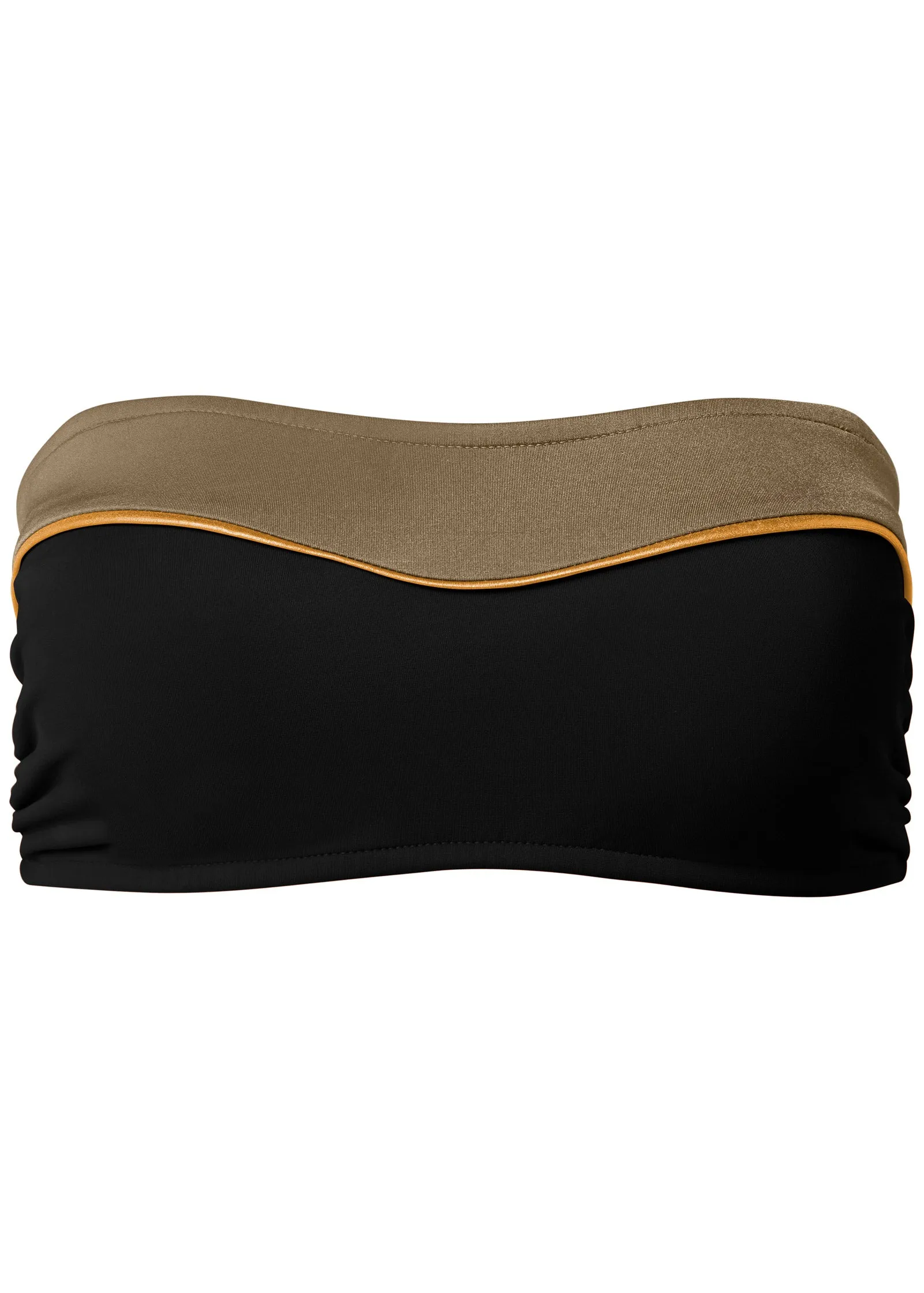 Color Block Bandeau Top - Black & Sahara sold by VENUS product image thumbnail 5