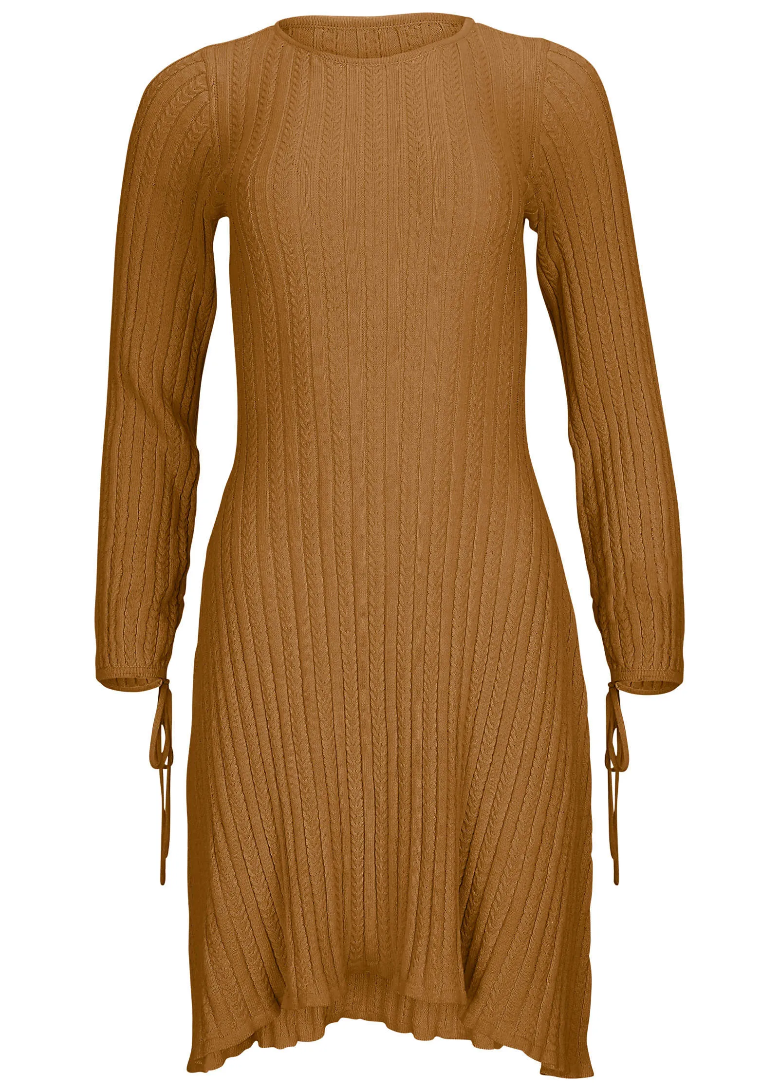 Tie Detail Mini Sweater Dress - Hazelnut sold by VENUS product image thumbnail 3