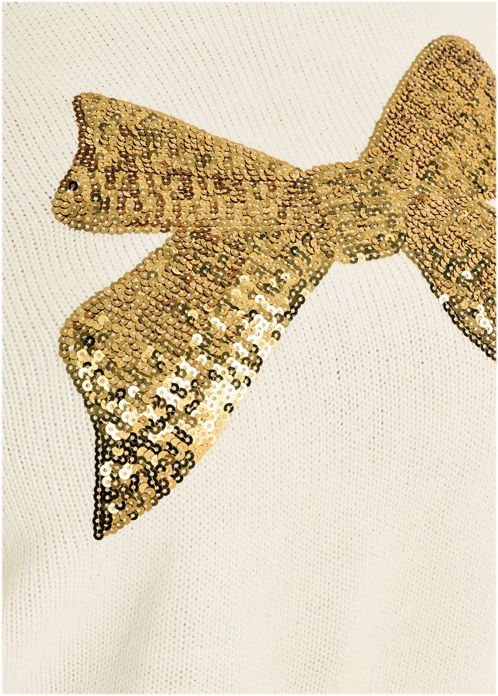 Sequin Puff-Sleeve Sweater - Off White sold by VENUS product image thumbnail 3