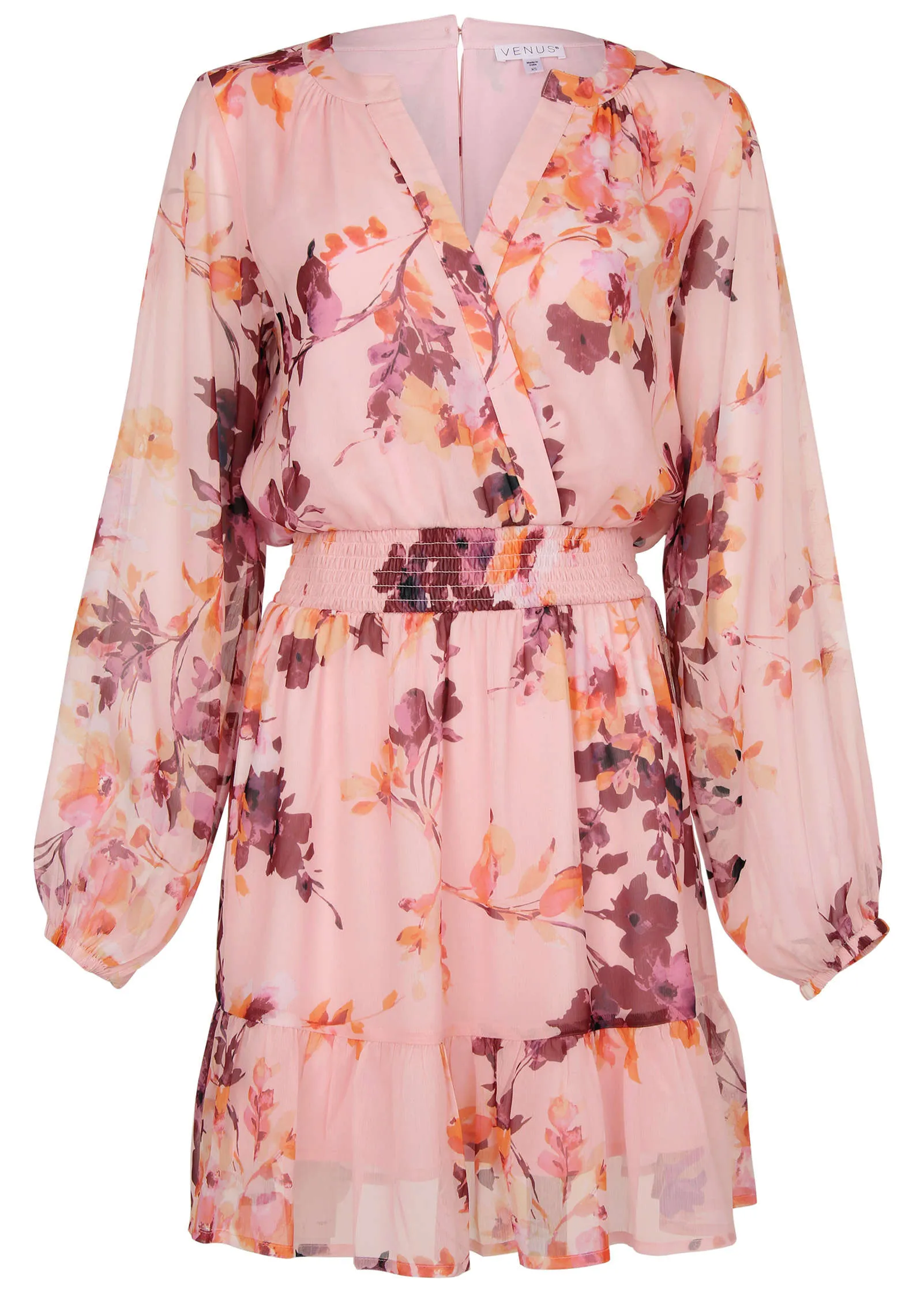 Long Sleeve Floral Mini Dress - Winter Floral sold by VENUS product image thumbnail 3